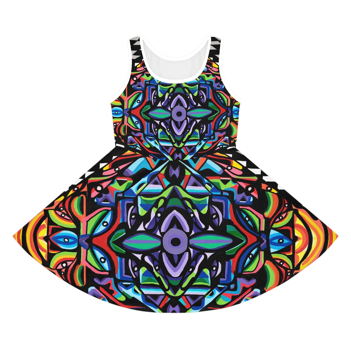 Iron vortex Girls' Sleeveless Sundress (AOP)