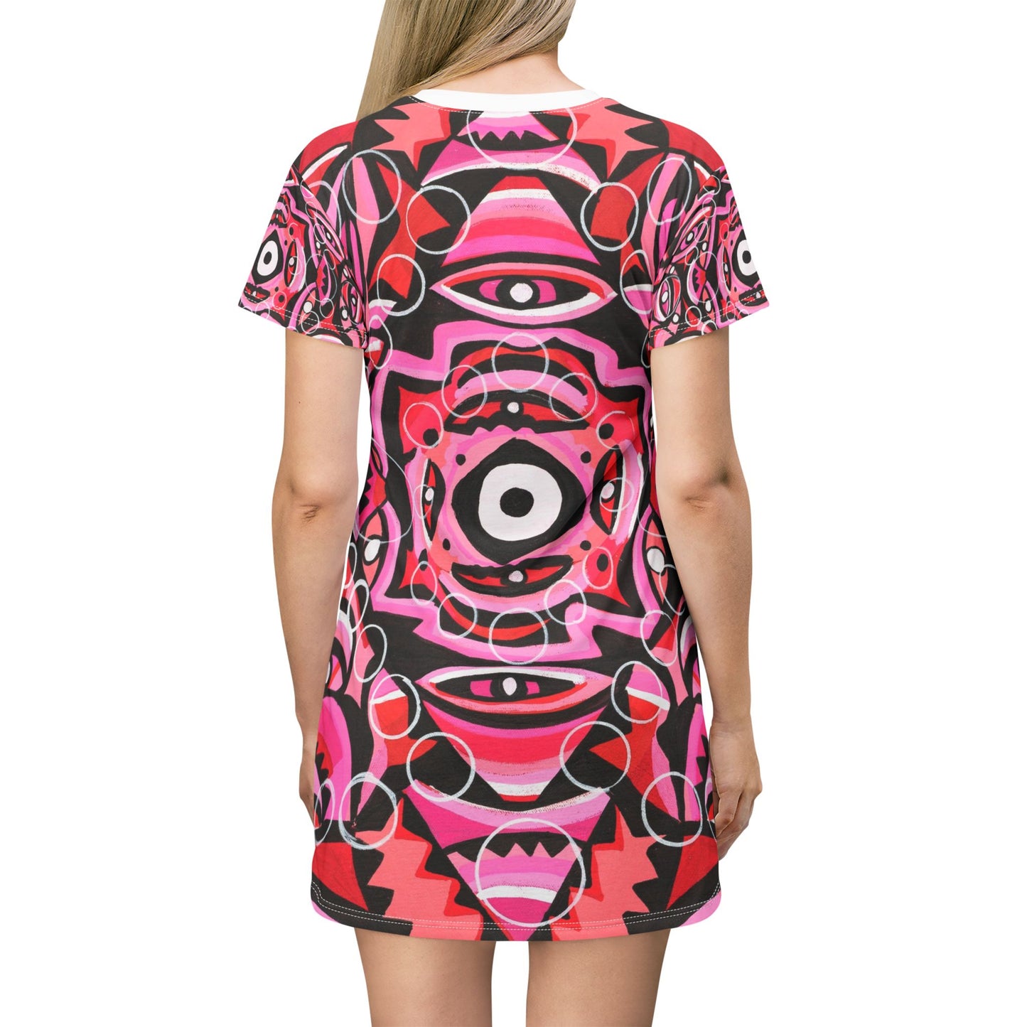 Pink Champagne T-Shirt Dress (AOP)