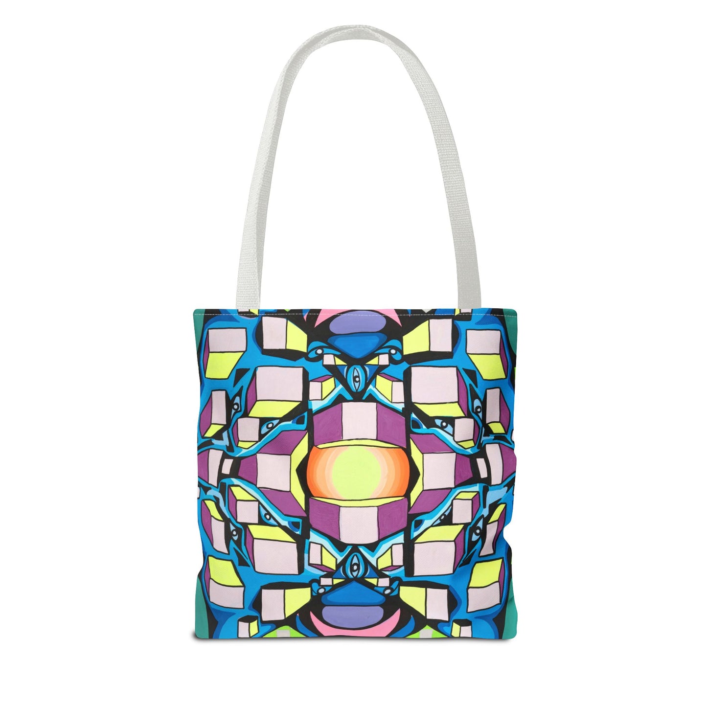 Bolsa de mano con cuadrados (AOP)