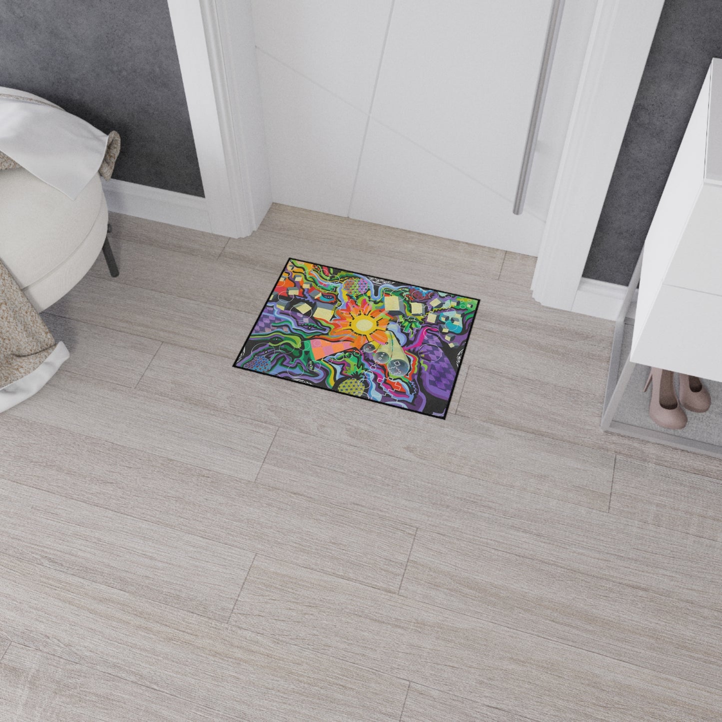 Chrysanthemum Heavy Duty Floor Mat