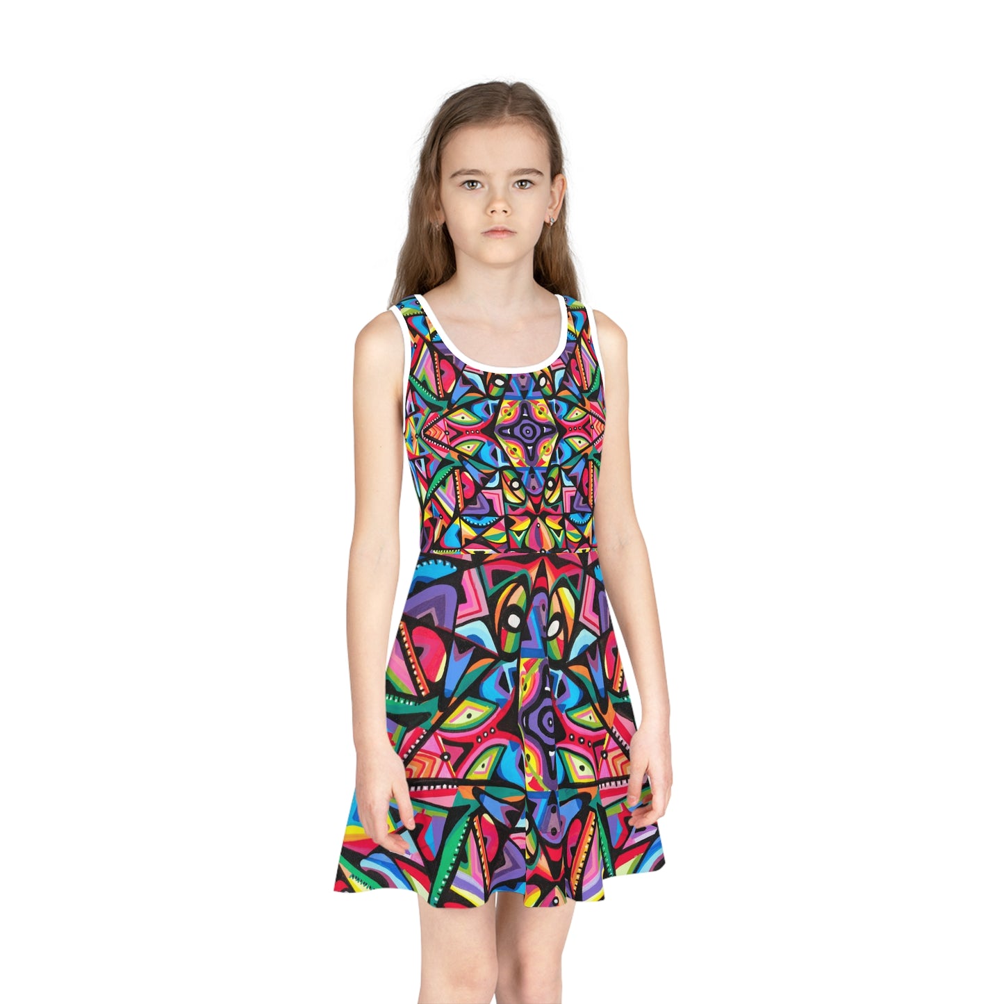 Spirit of growth Girls' Sleeveless Sundress (AOP)