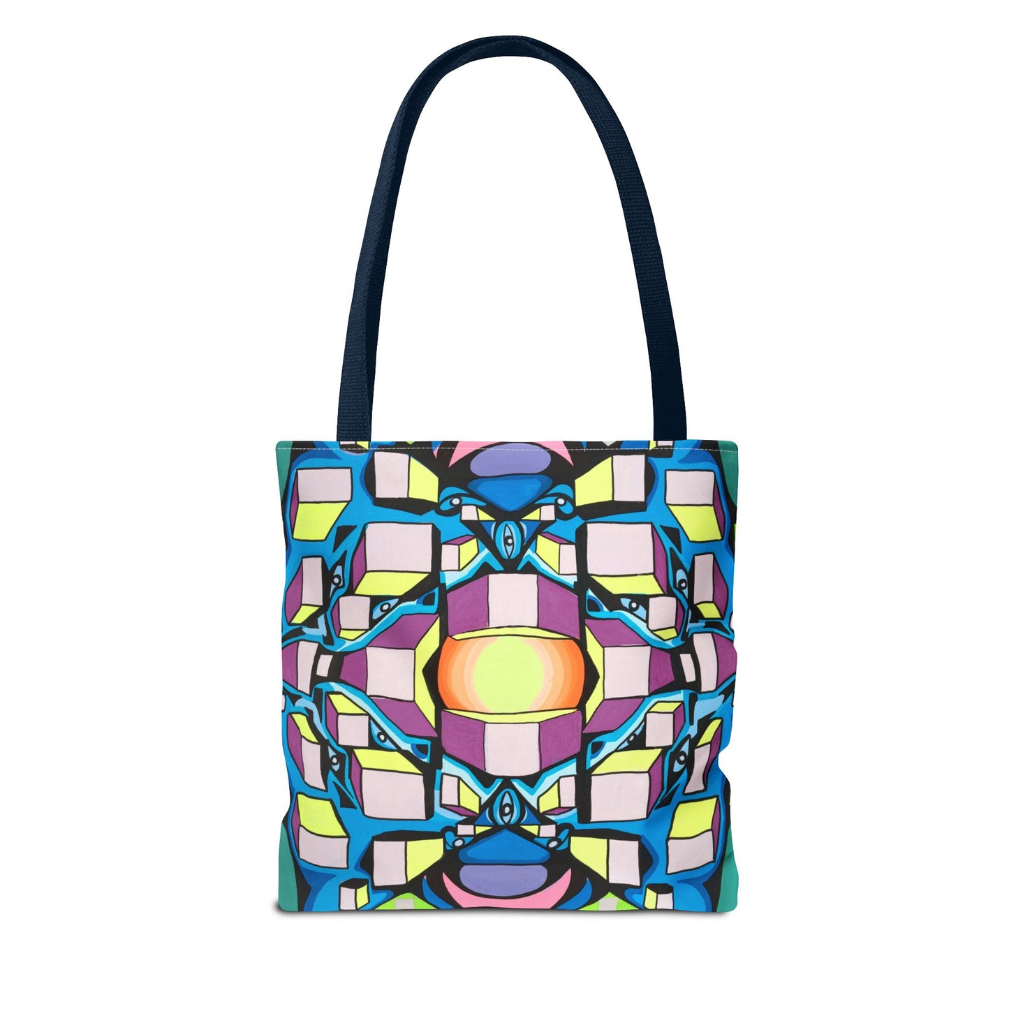 Bolsa de mano con cuadrados (AOP)