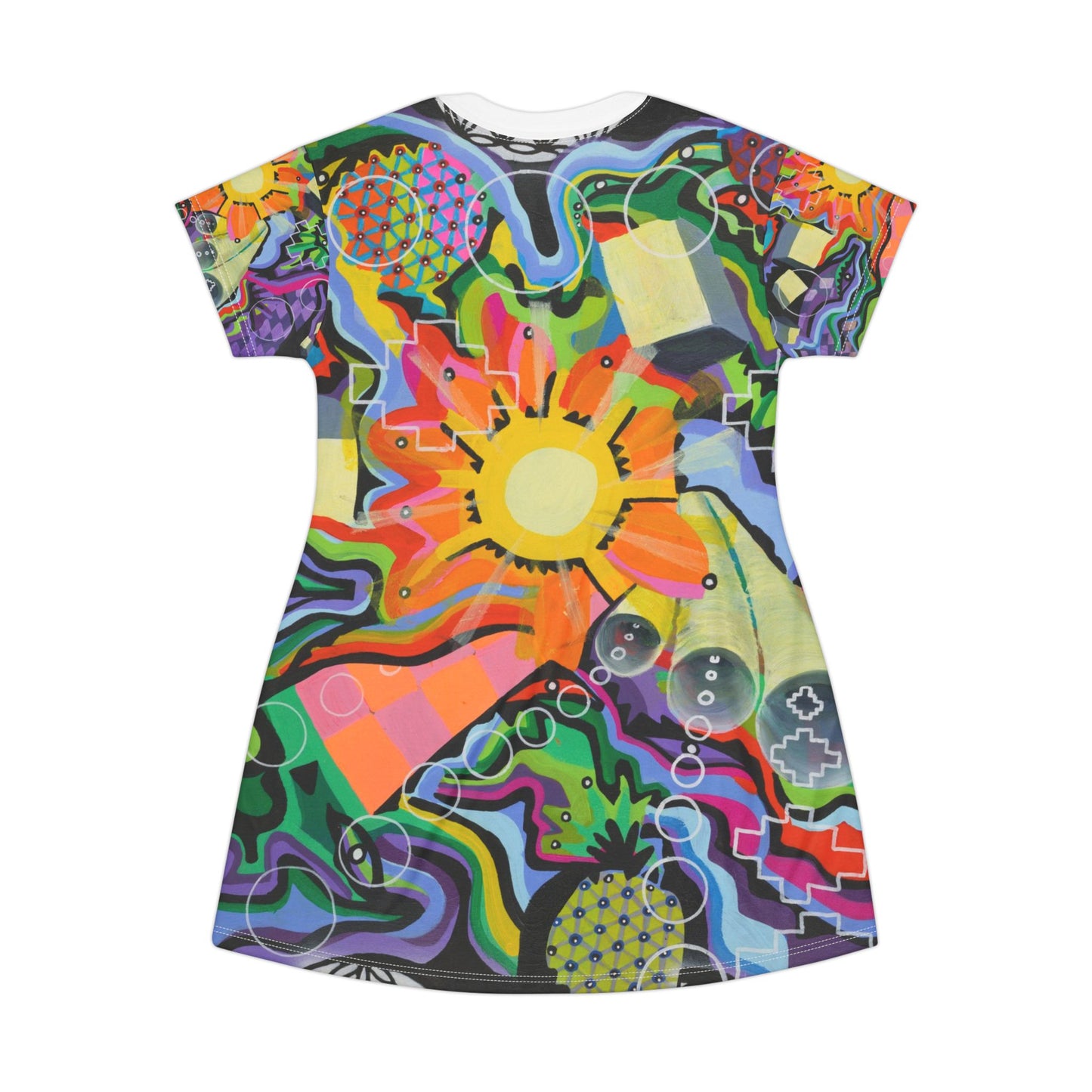 Chrysanthemum T-Shirt Dress (AOP)