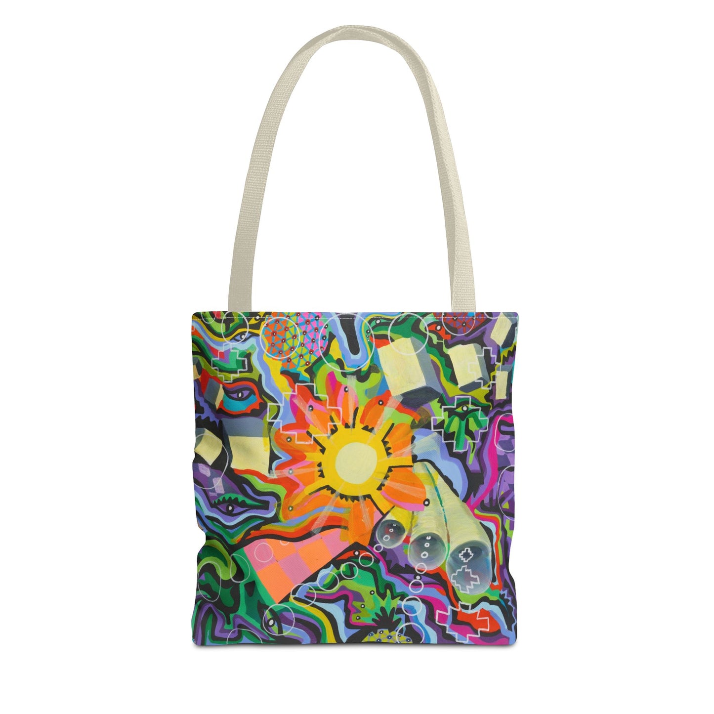 Bolsa de mano con crisantemos (AOP)