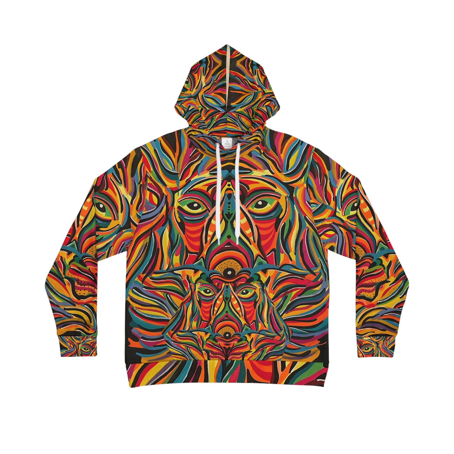 Sudadera con capucha de león para hombre (AOP)