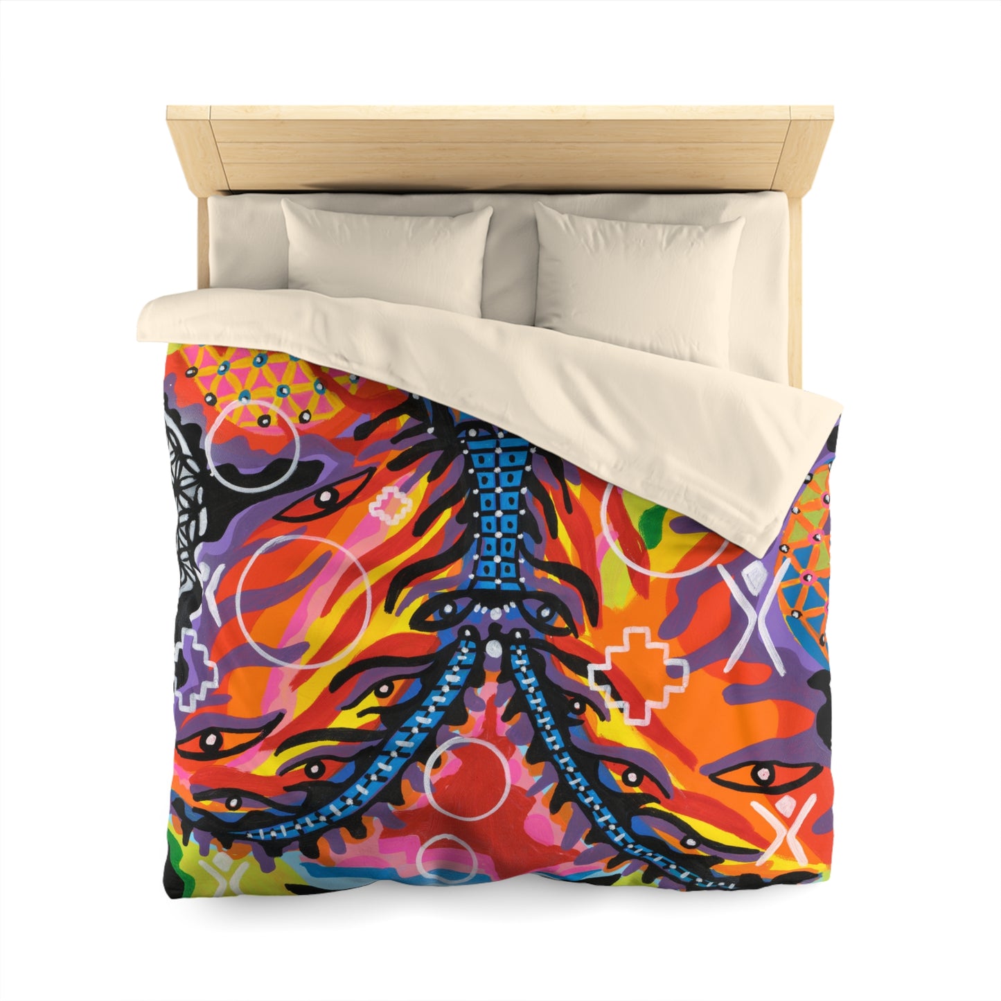 Burning man 24 Microfiber Duvet Cover