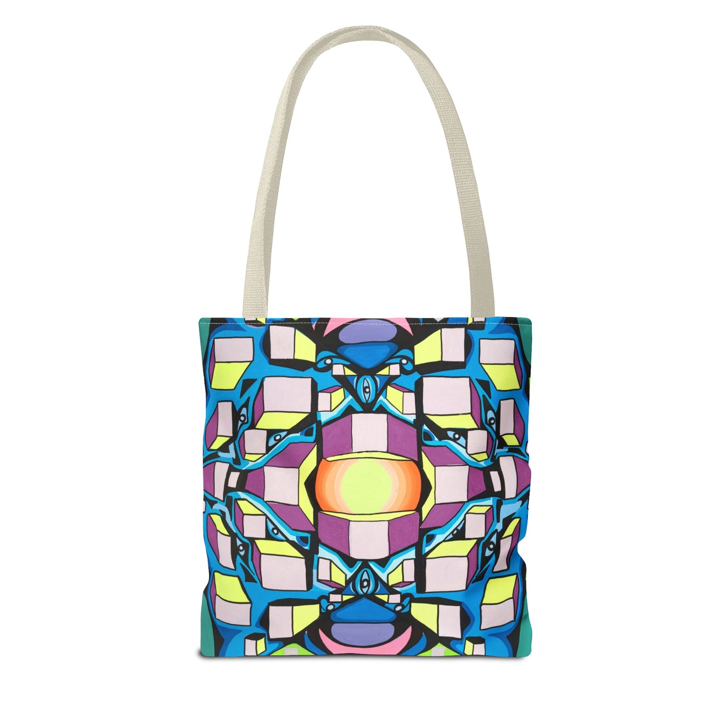 Bolsa de mano con cuadrados (AOP)