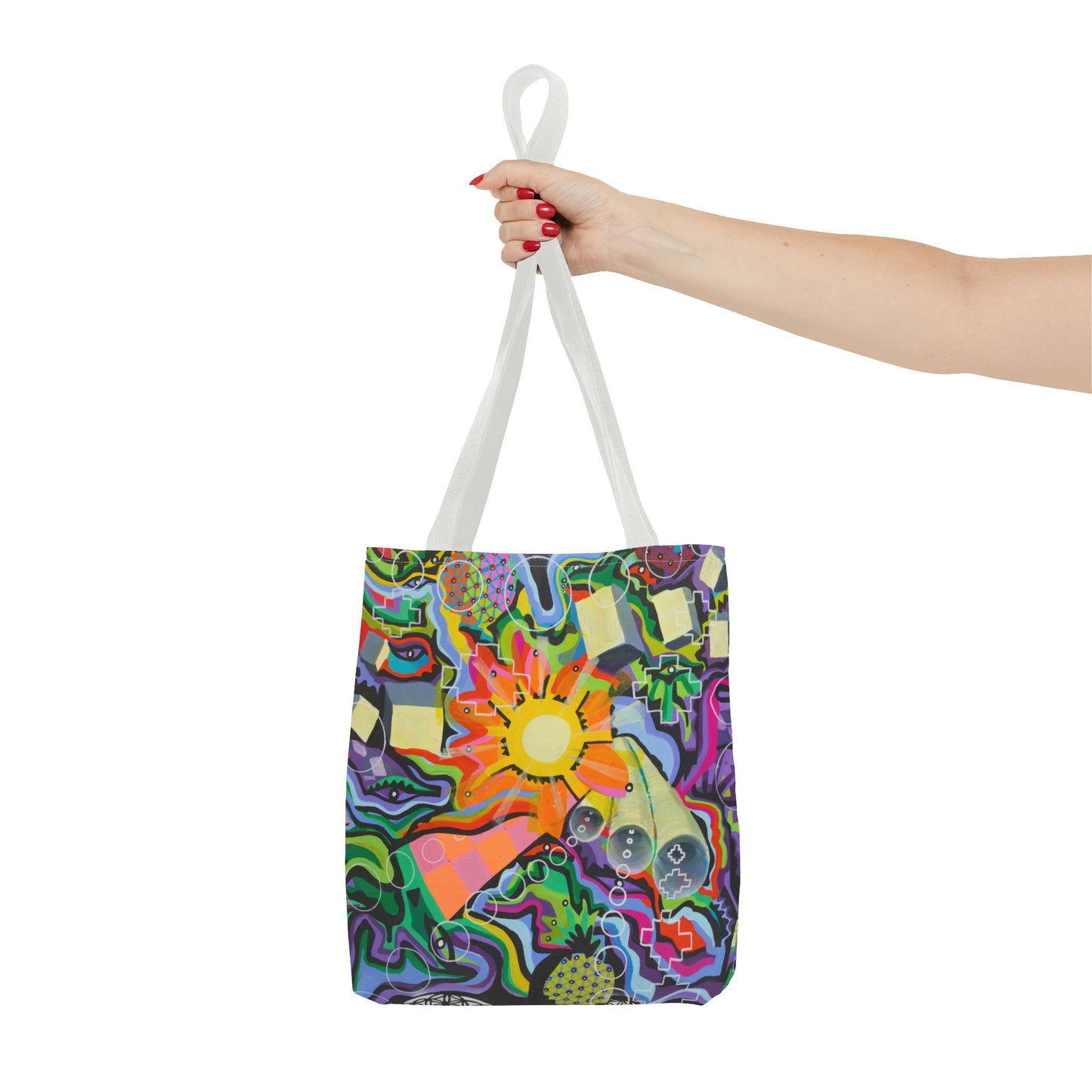 Bolsa de mano con crisantemos (AOP)