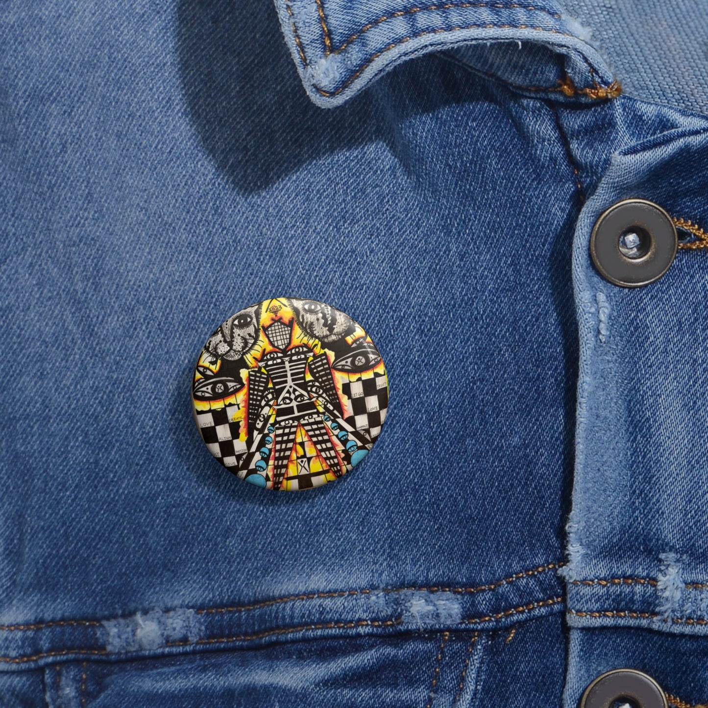 Burning man Custom Pin Buttons