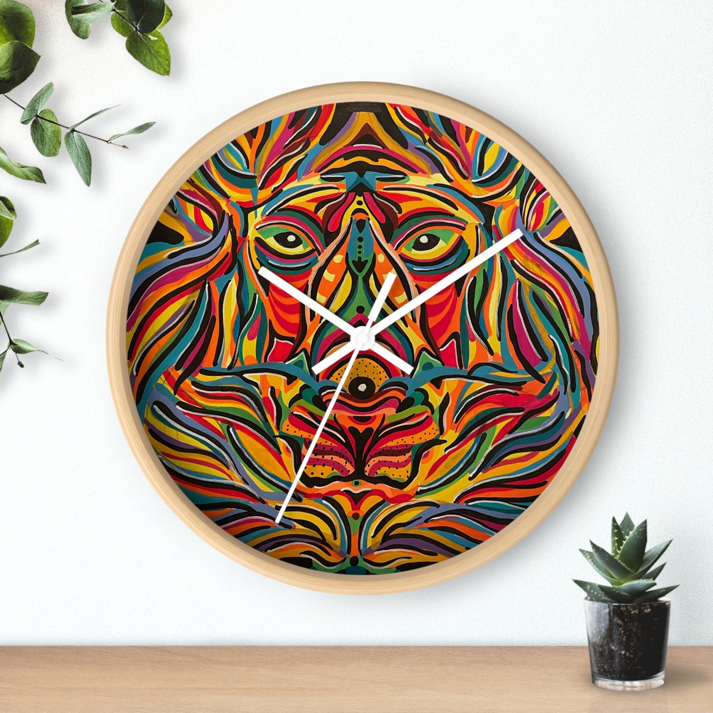Reloj de pared con forma de león