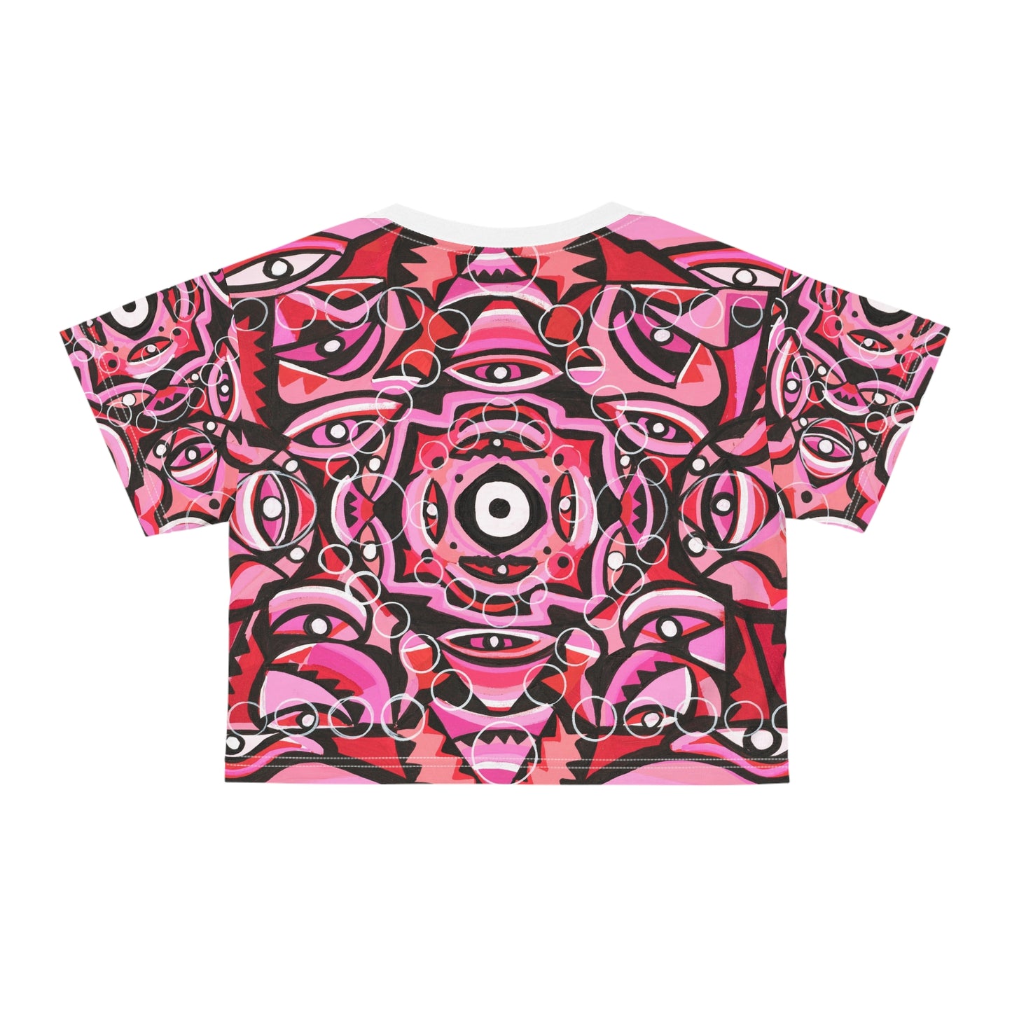 Pink champagne Crop Tee (AOP)