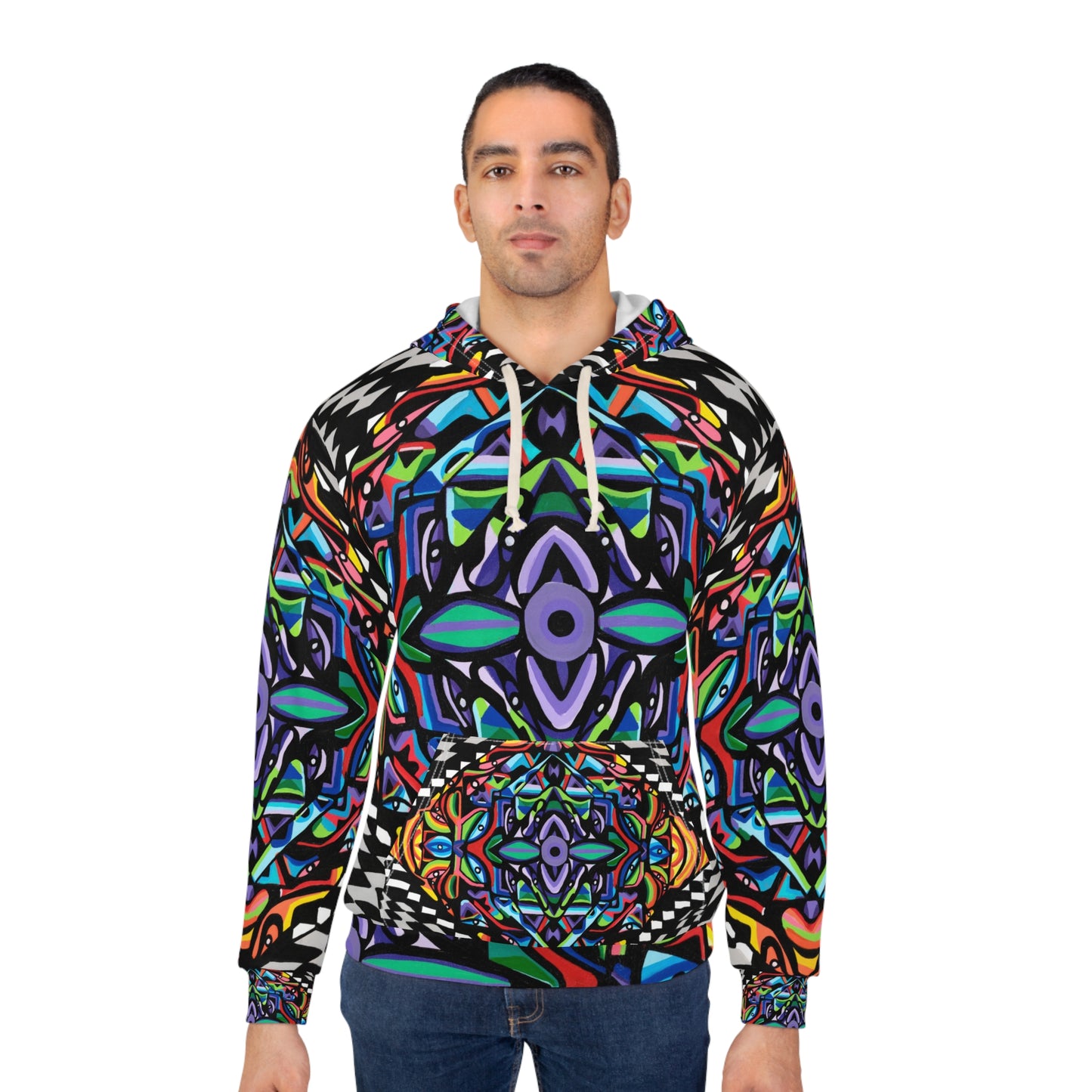 Iron vortex Unisex Pullover Hoodie (AOP)
