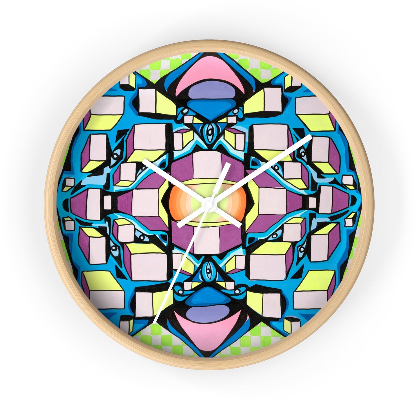 Reloj de pared de cuadrados