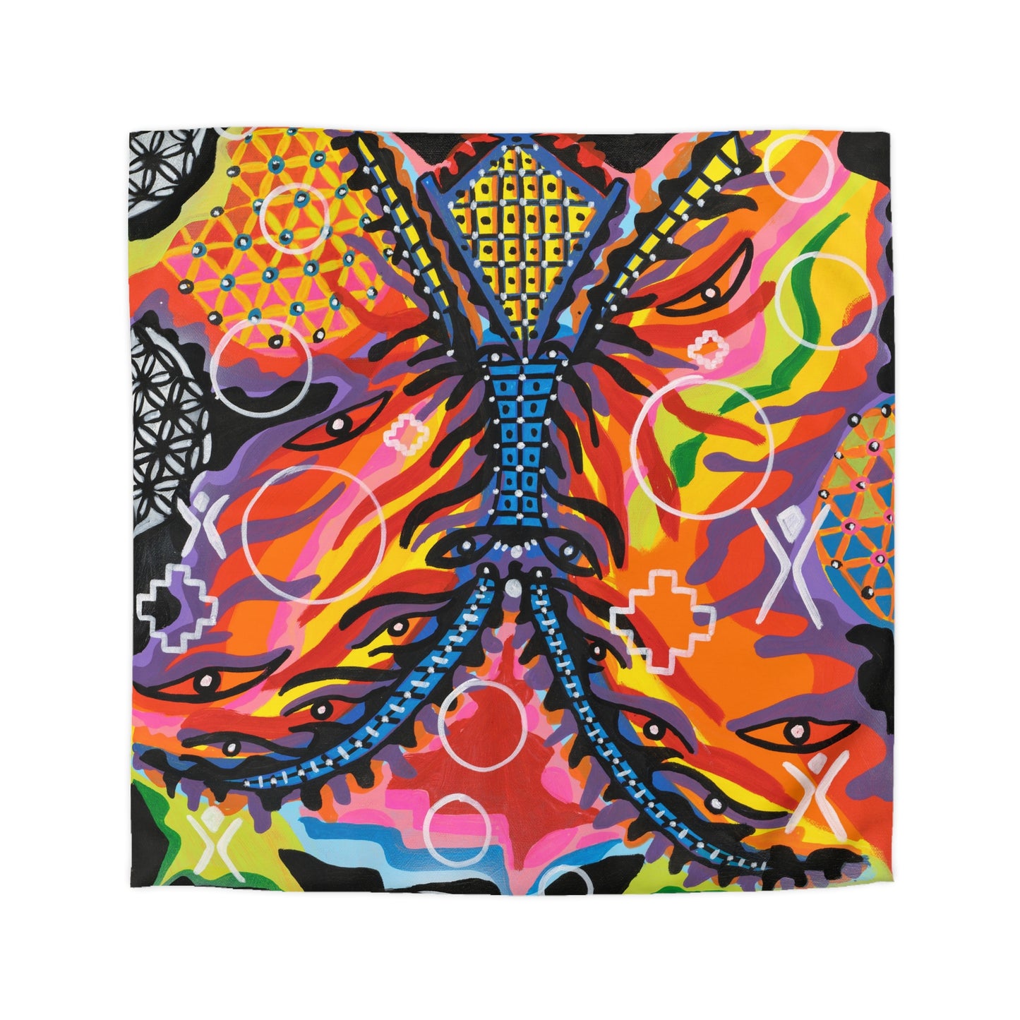 Burning man 24 Microfiber Duvet Cover