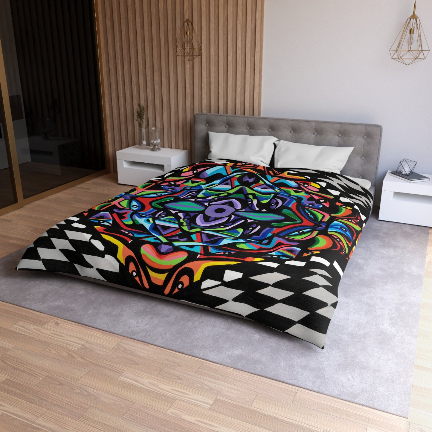 Iron vortex Microfiber Duvet Cover