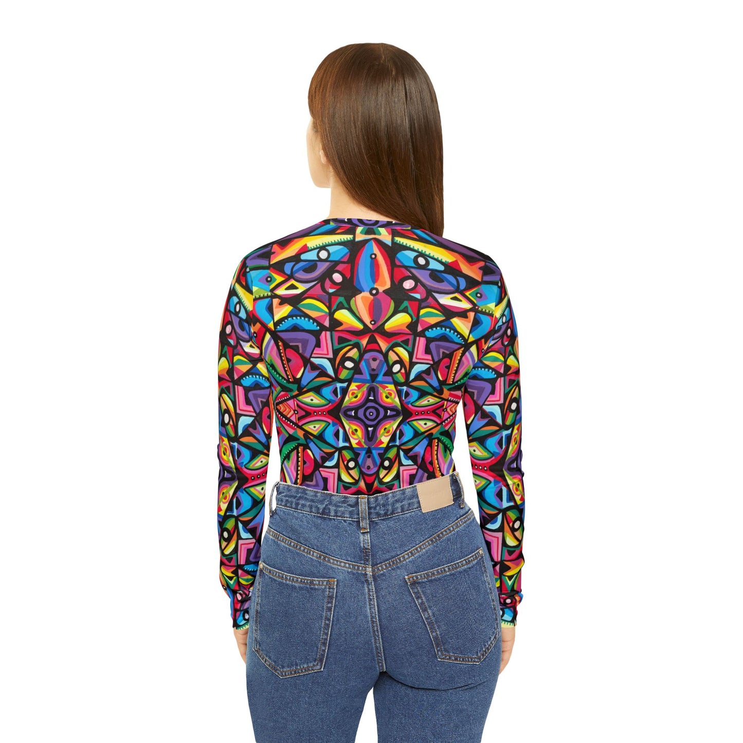 Spirit of growth Women's Long Sleeve V-neck Shirt (AOP)