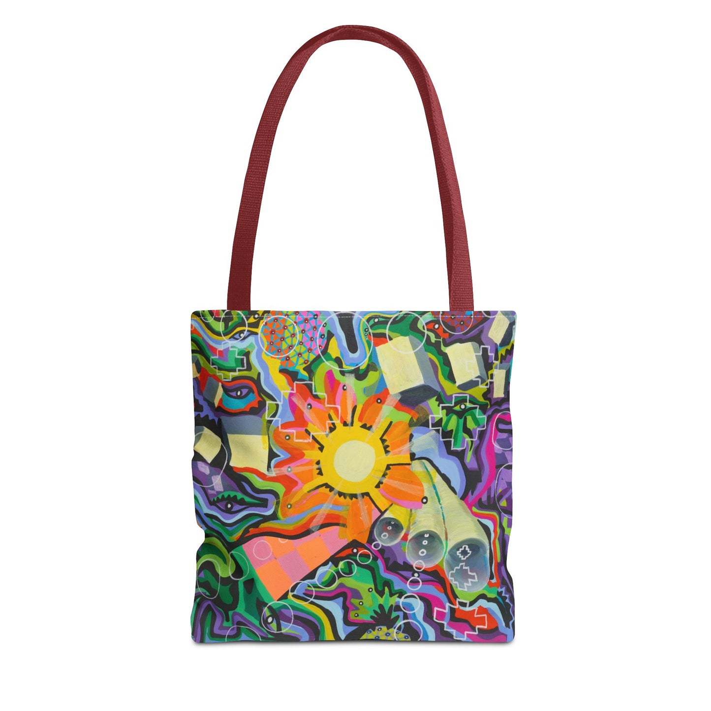 Bolsa de mano con crisantemos (AOP)