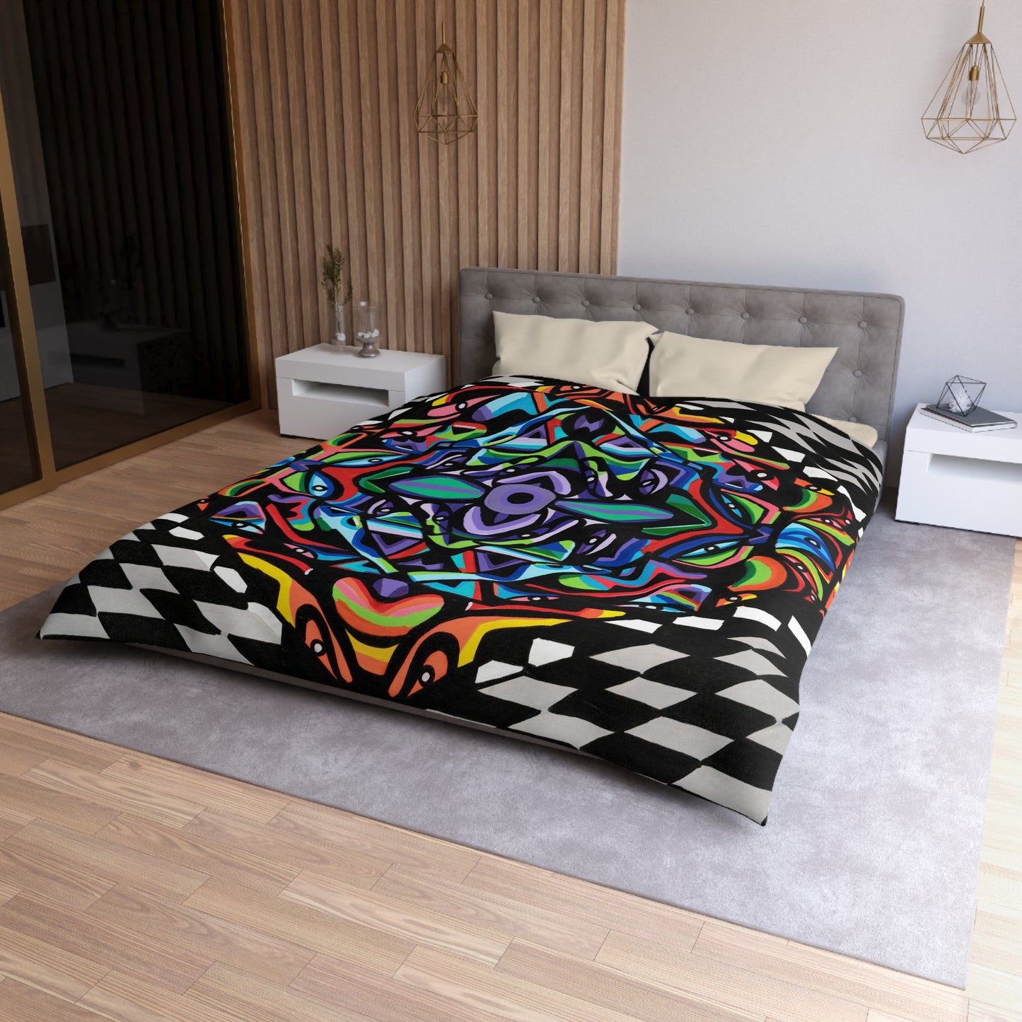 Iron vortex Microfiber Duvet Cover