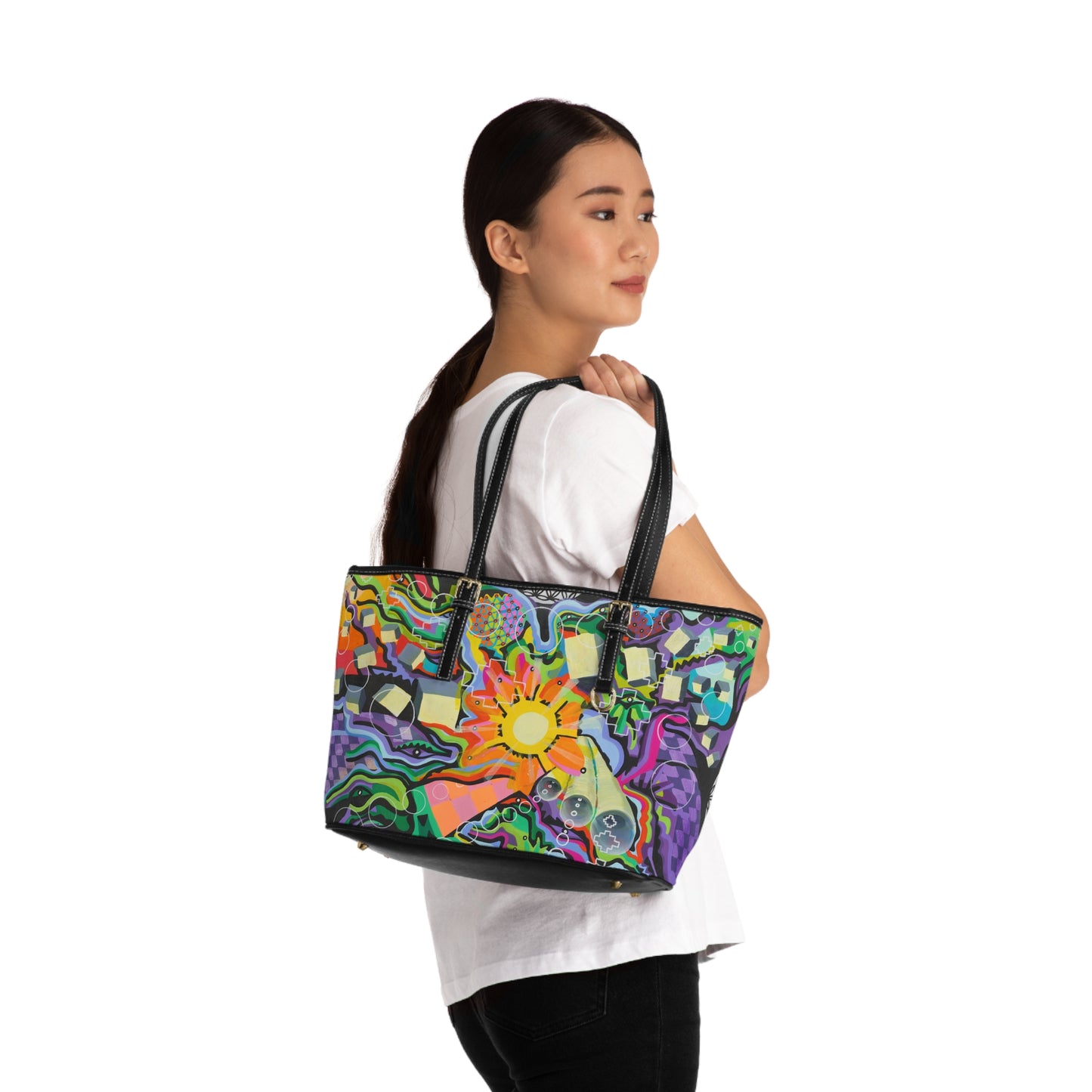 Chrysanthemum PU Leather Shoulder Bag