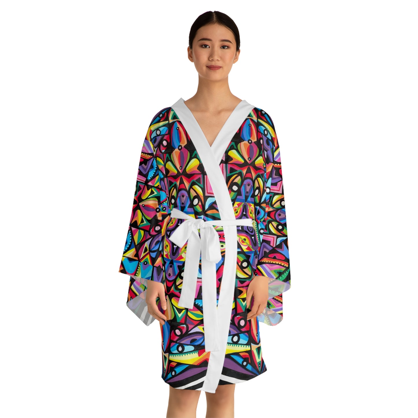 Spirit of growth Long Sleeve Kimono Robe (AOP)