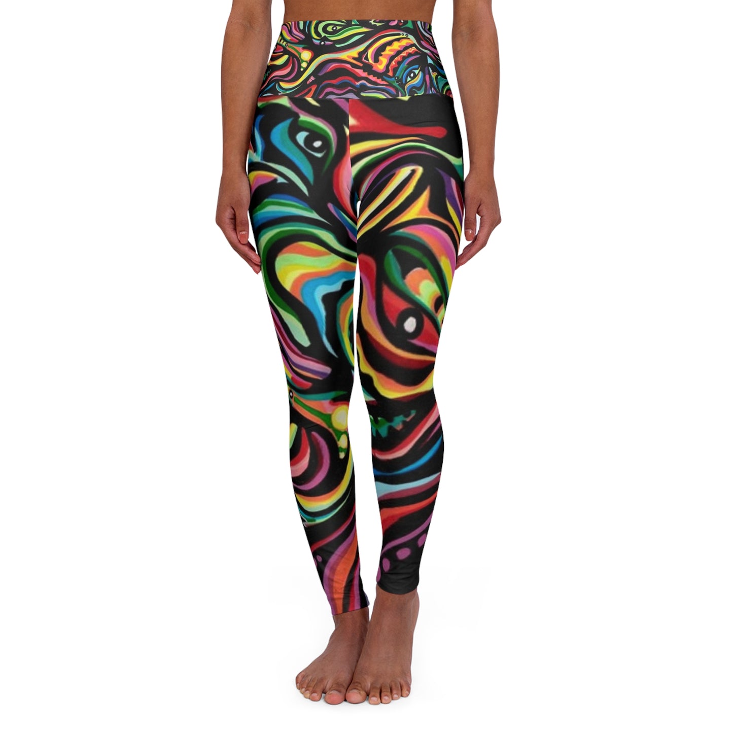 High Waisted Yoga Leggings (AOP)