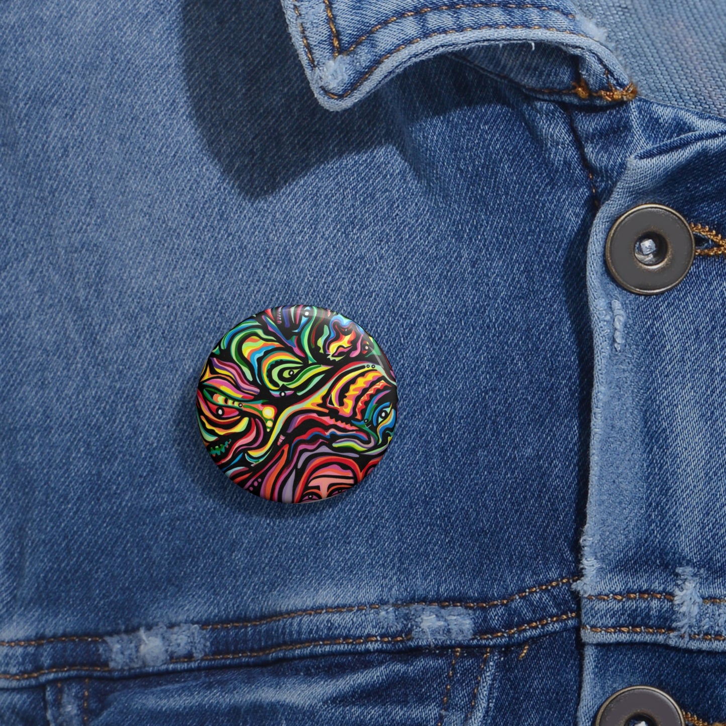 Botones personalizados con el equinoccio de primavera