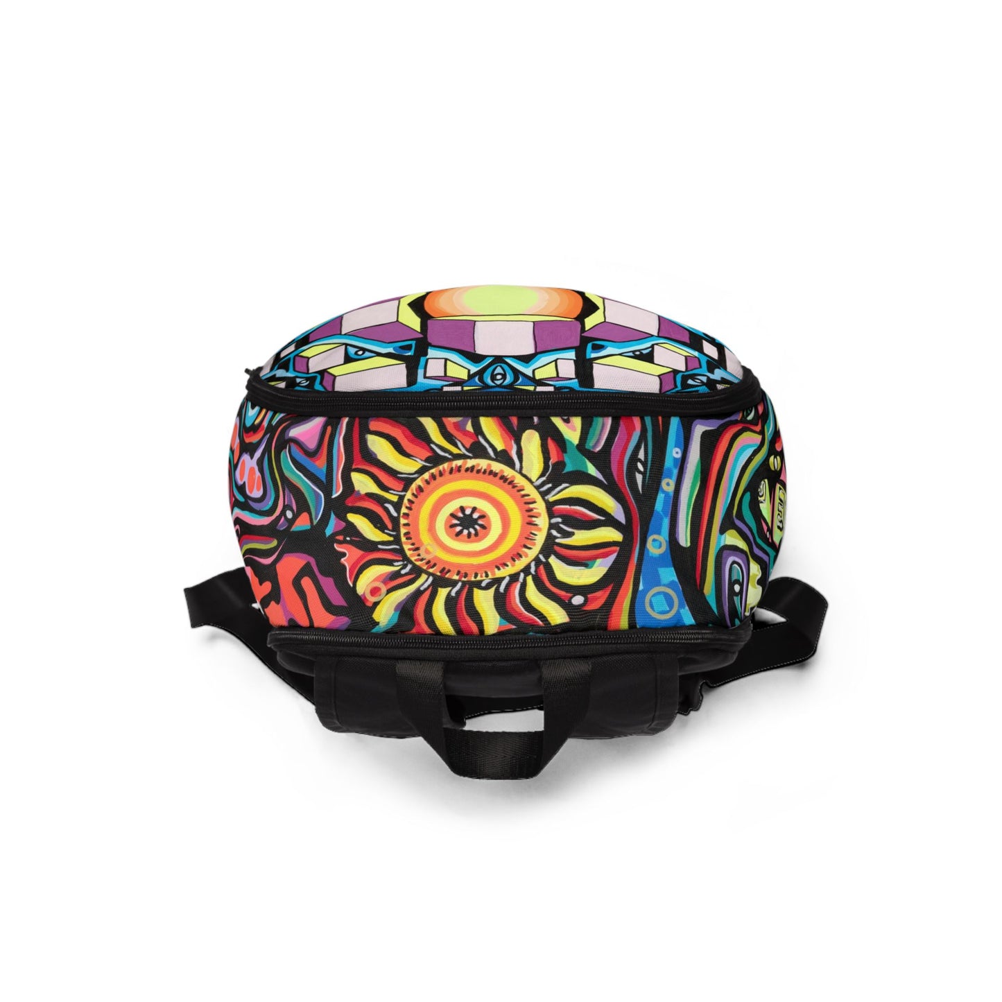 Mochila unisex de tela con cuadrados