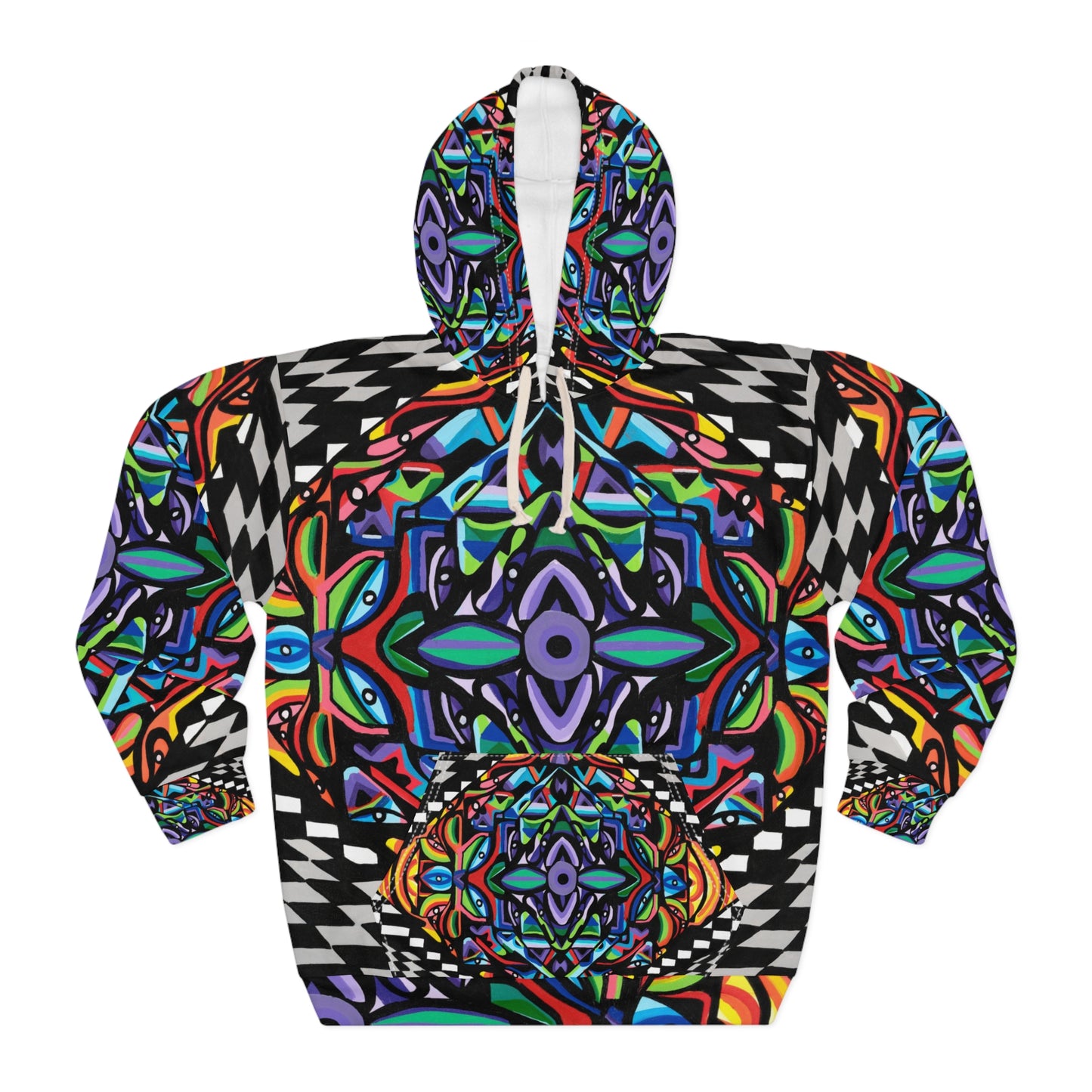 Iron vortex Unisex Pullover Hoodie (AOP)