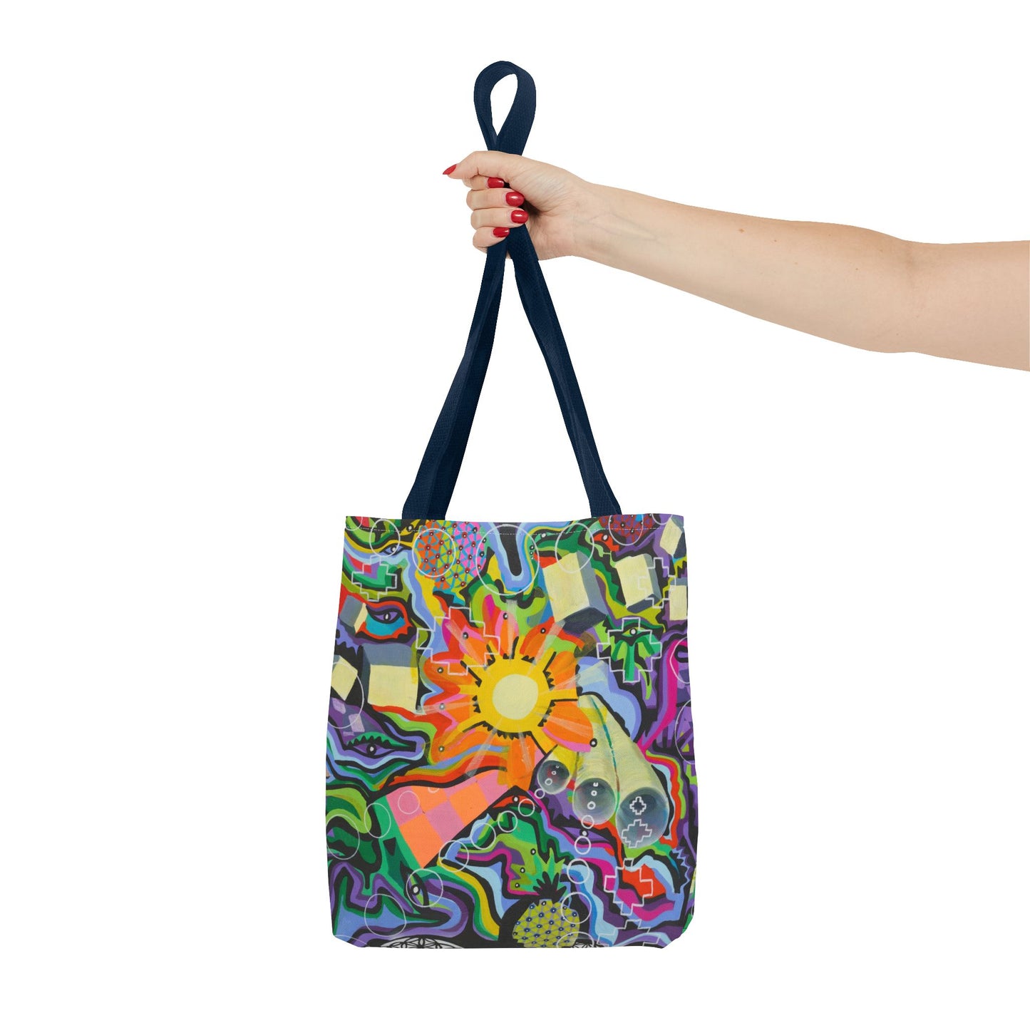 Bolsa de mano con crisantemos (AOP)
