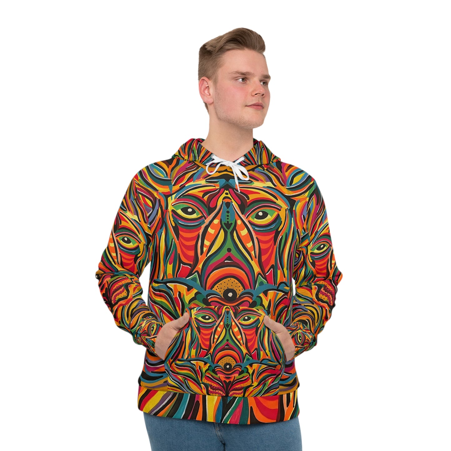 Sudadera con capucha de león para hombre (AOP)