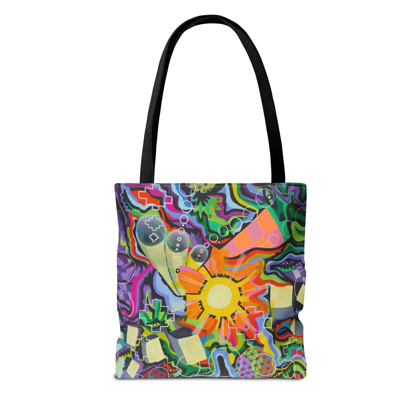 Bolsa de mano con crisantemos (AOP)