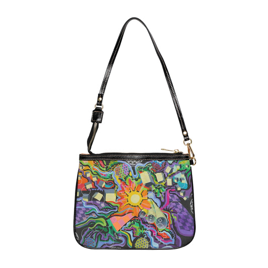 Bolso bandolera pequeño con diseño de crisantemo