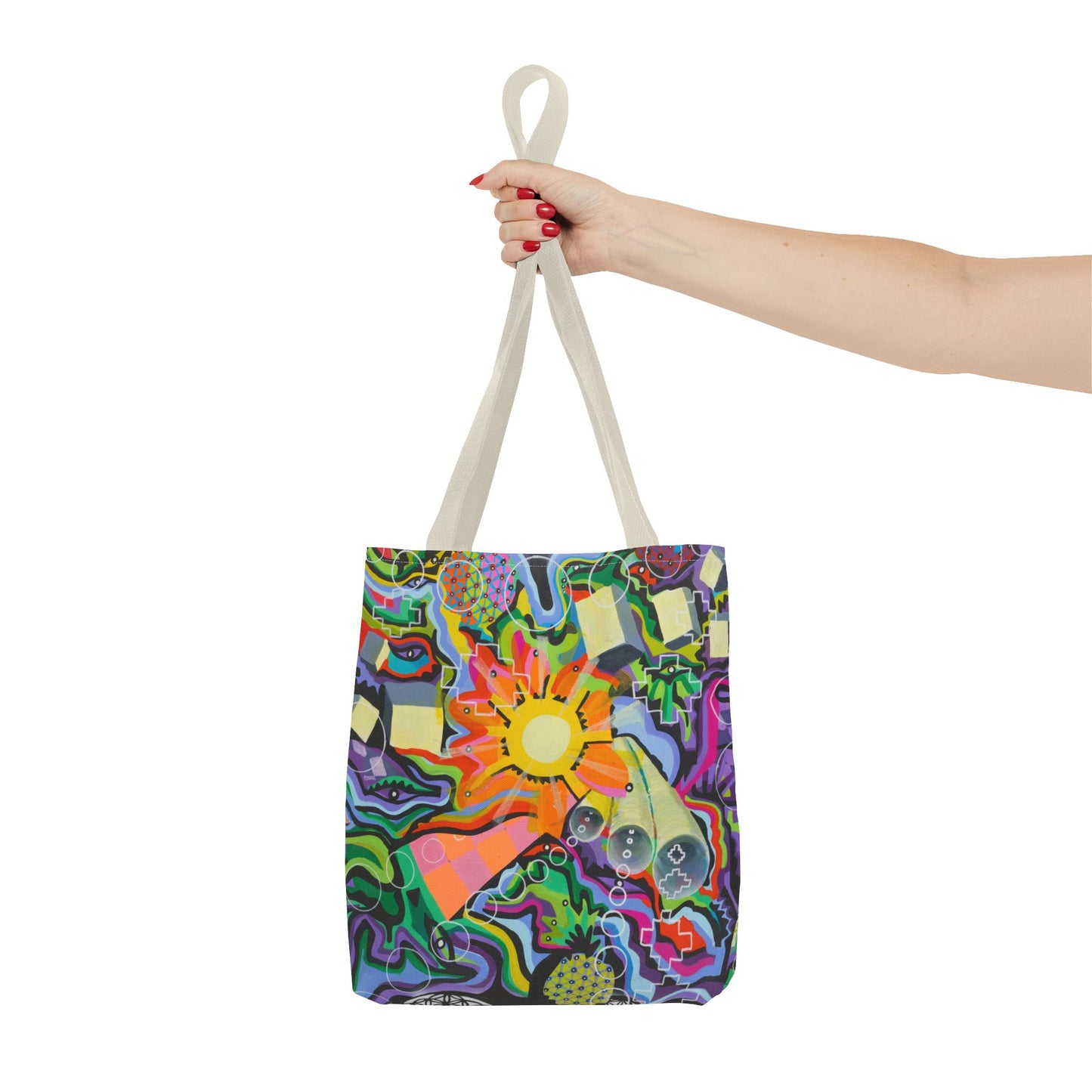 Bolsa de mano con crisantemos (AOP)