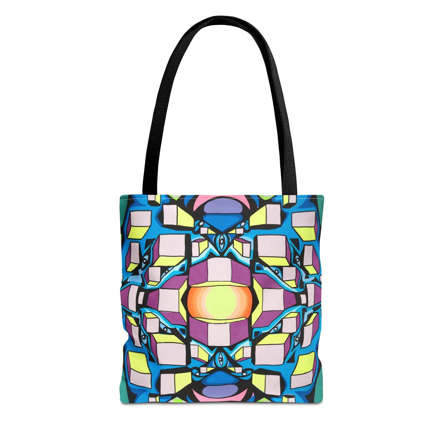 Bolsa de mano con cuadrados (AOP)
