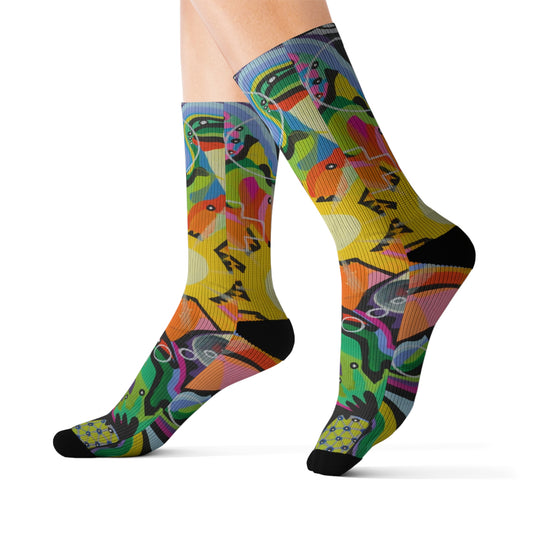 Chrysanthemum Sublimation Socks