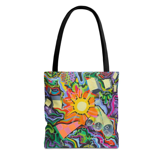 Bolsa de mano con crisantemos (AOP)