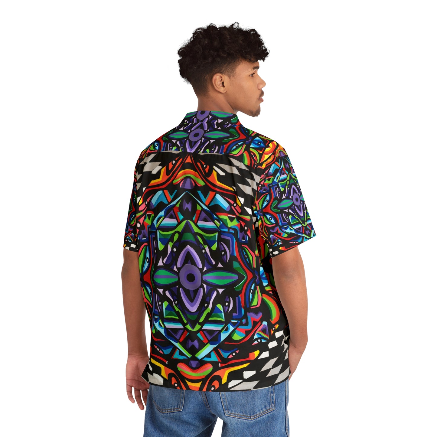 Iron vortex Men's Hawaiian Shirt (AOP)
