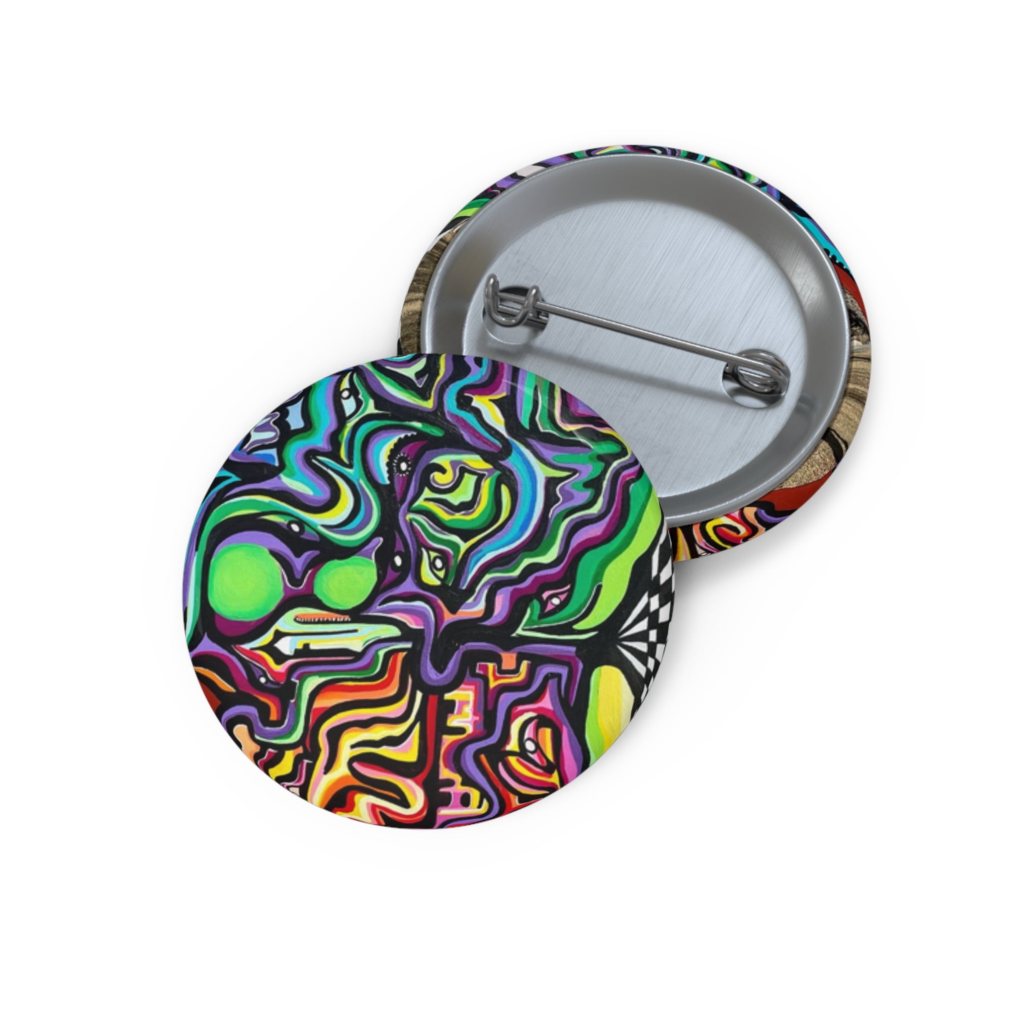Iron vision Custom Pin Buttons – Ironhead Art
