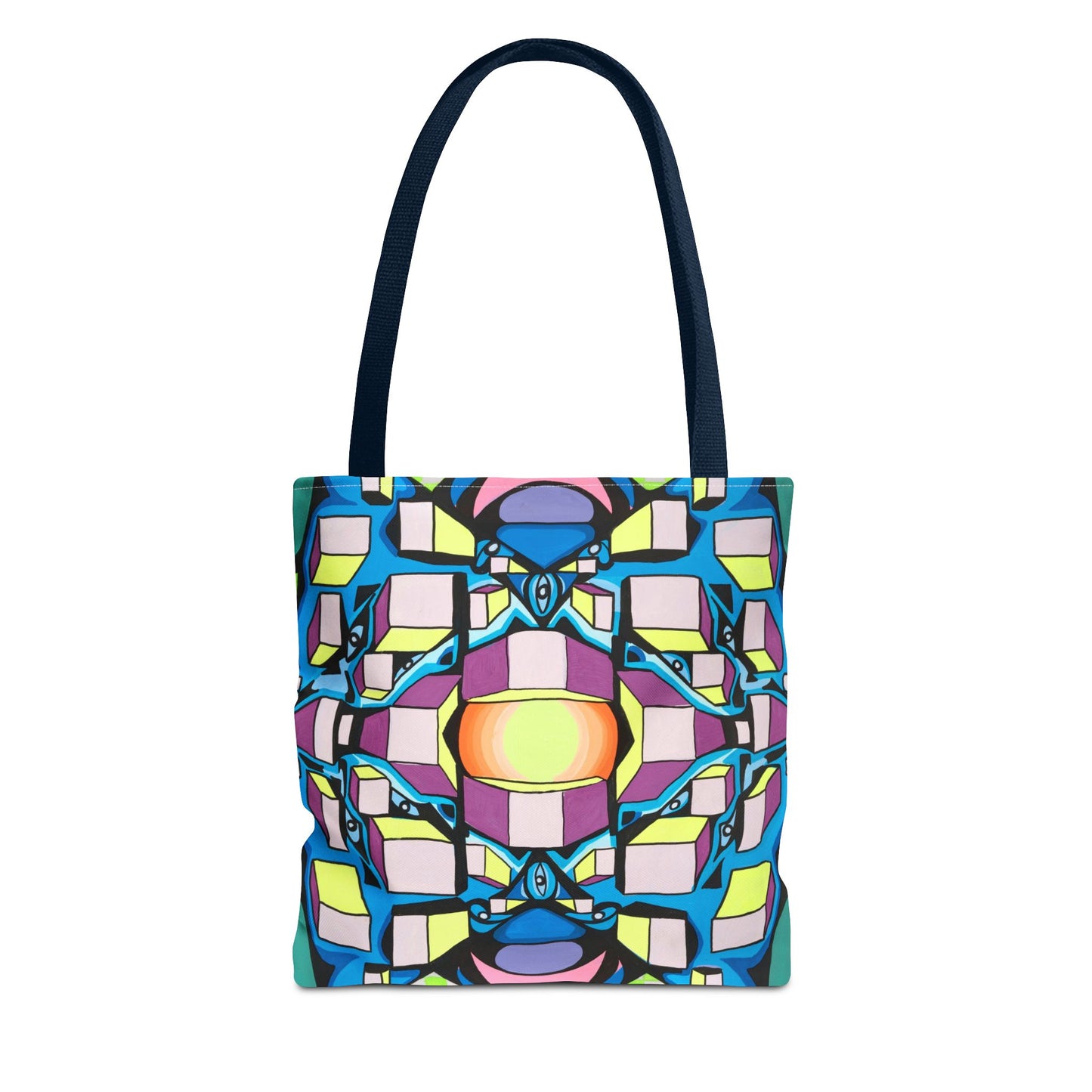 Bolsa de mano con cuadrados (AOP)