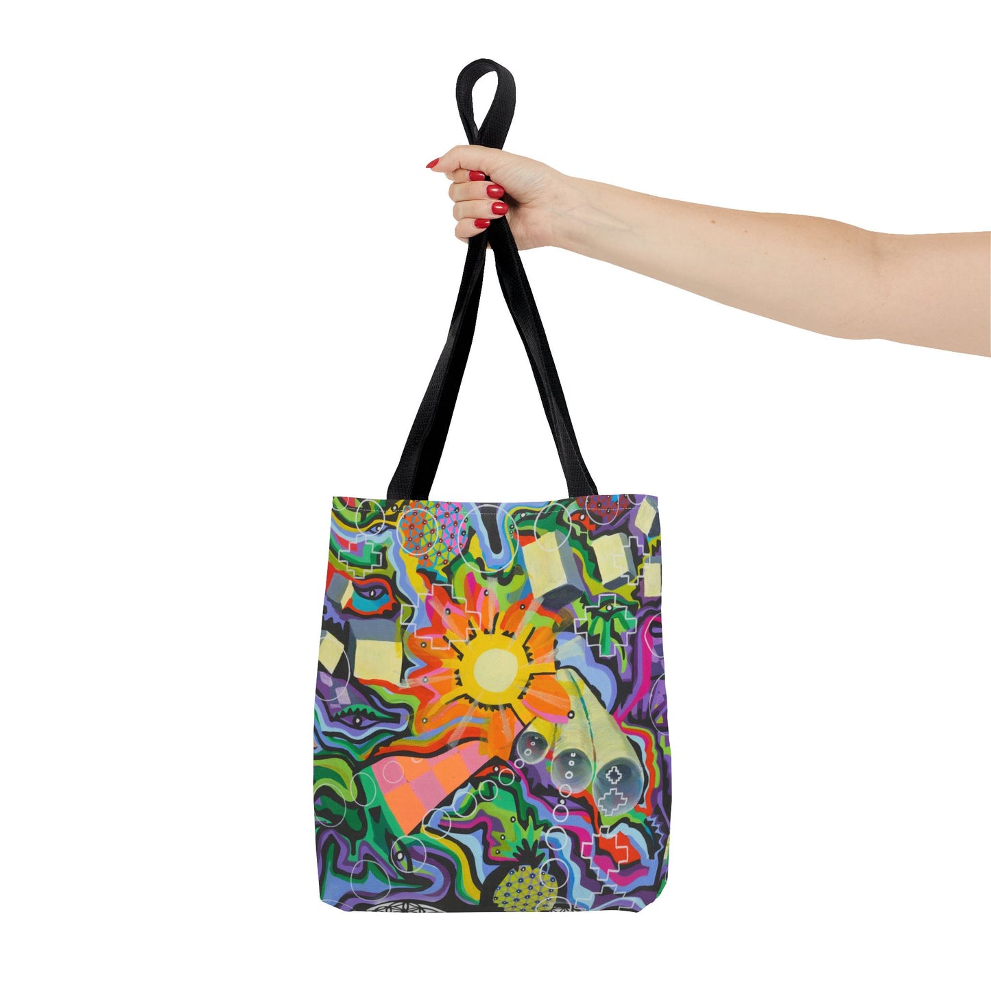Bolsa de mano con crisantemos (AOP)