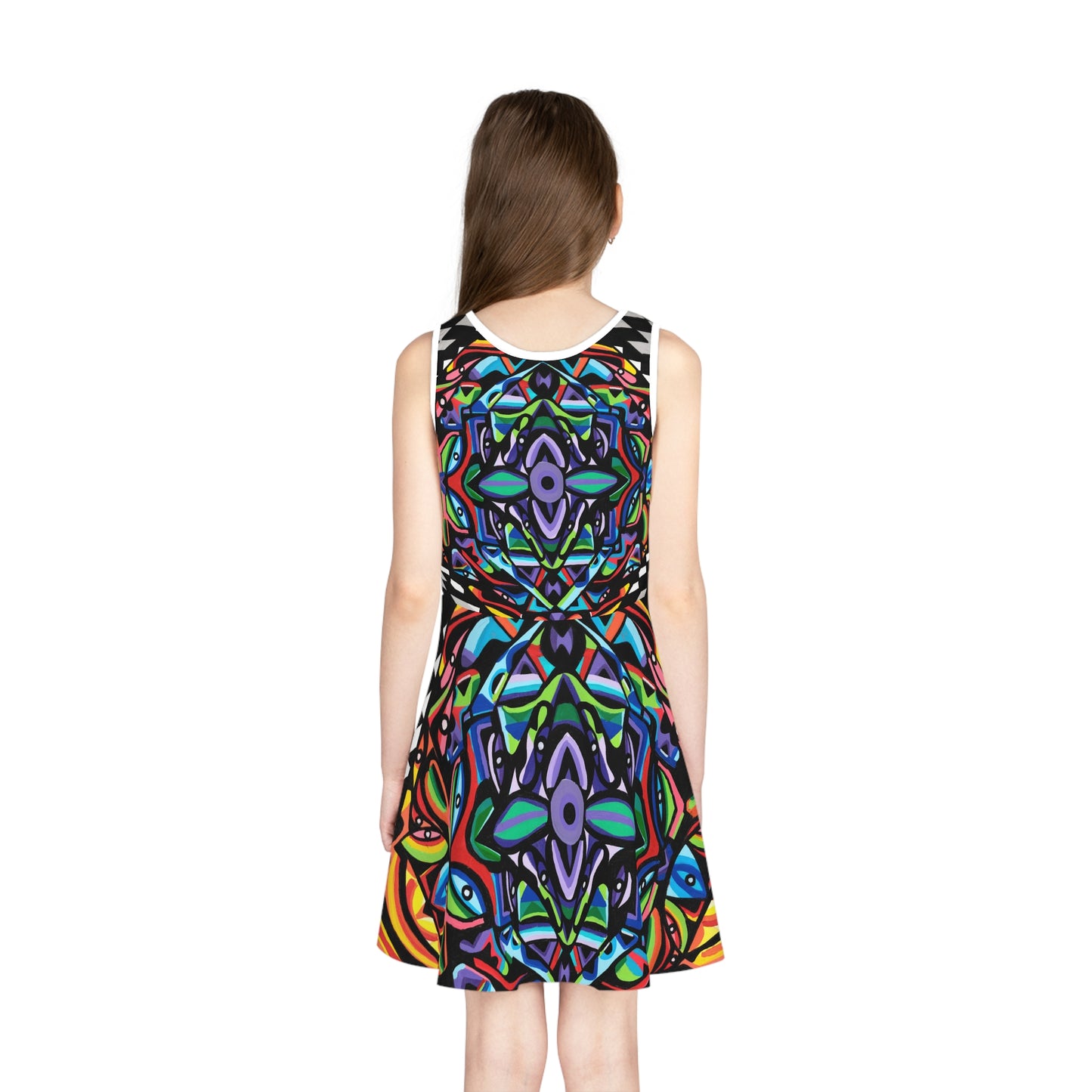 Iron vortex Girls' Sleeveless Sundress (AOP)