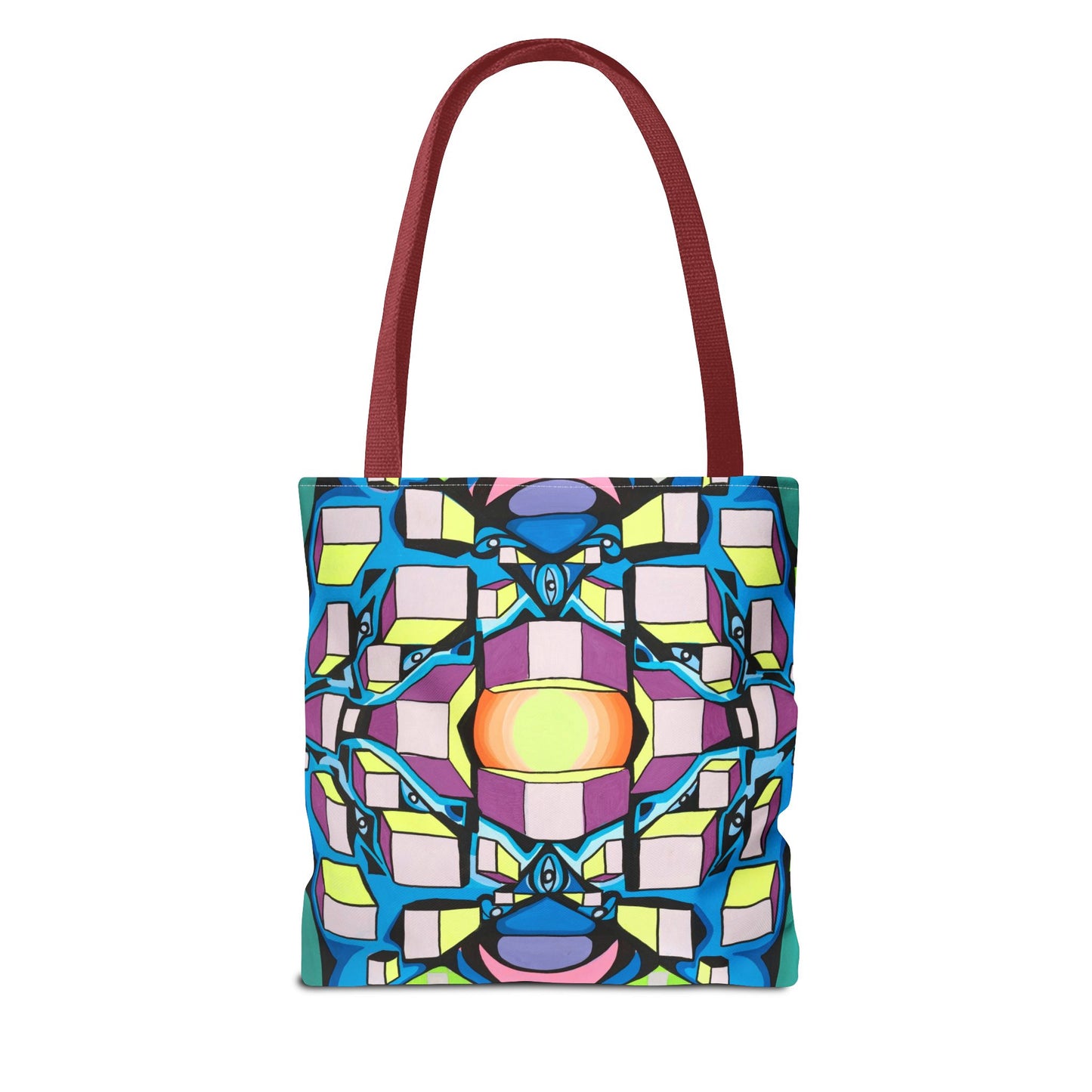 Bolsa de mano con cuadrados (AOP)