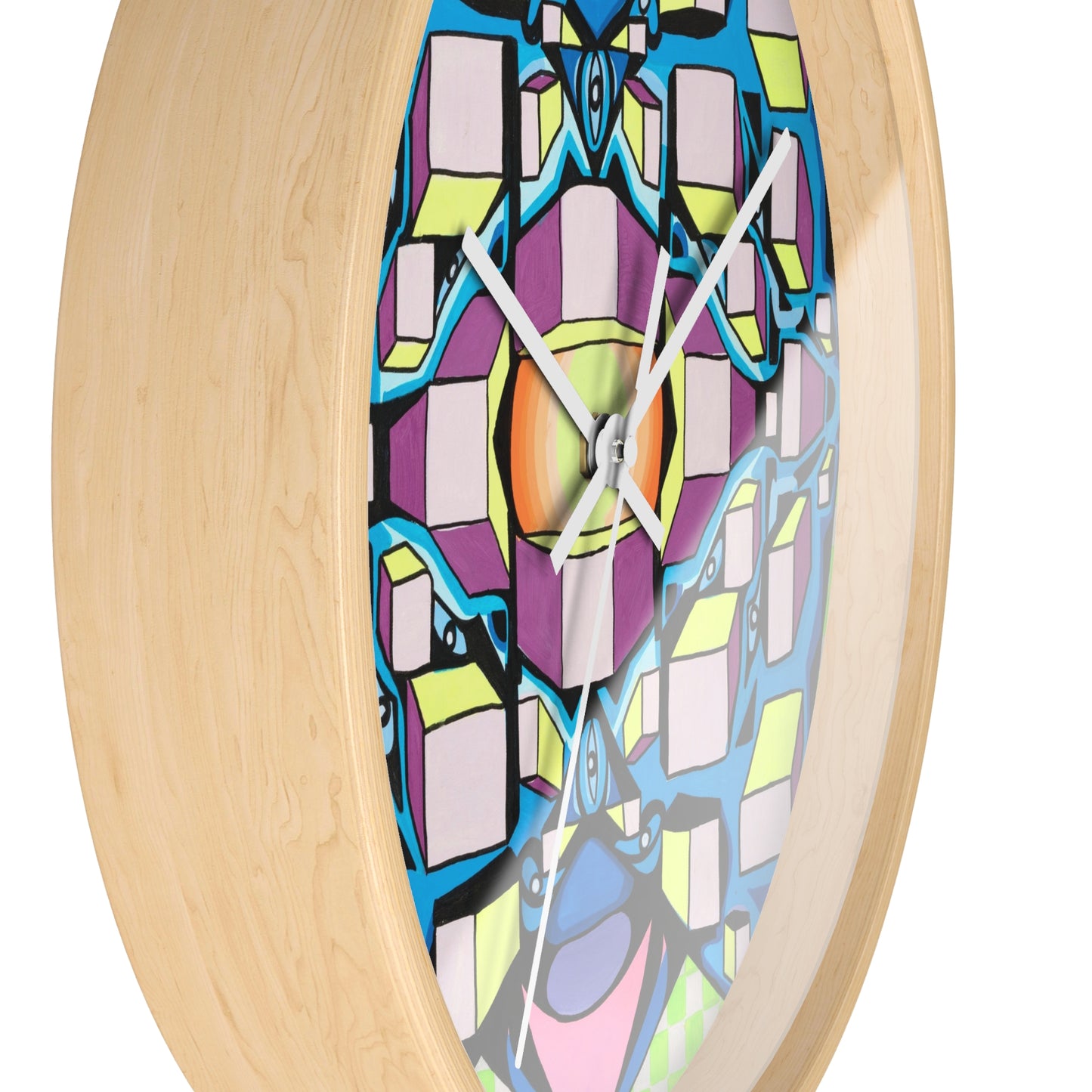 Reloj de pared de cuadrados