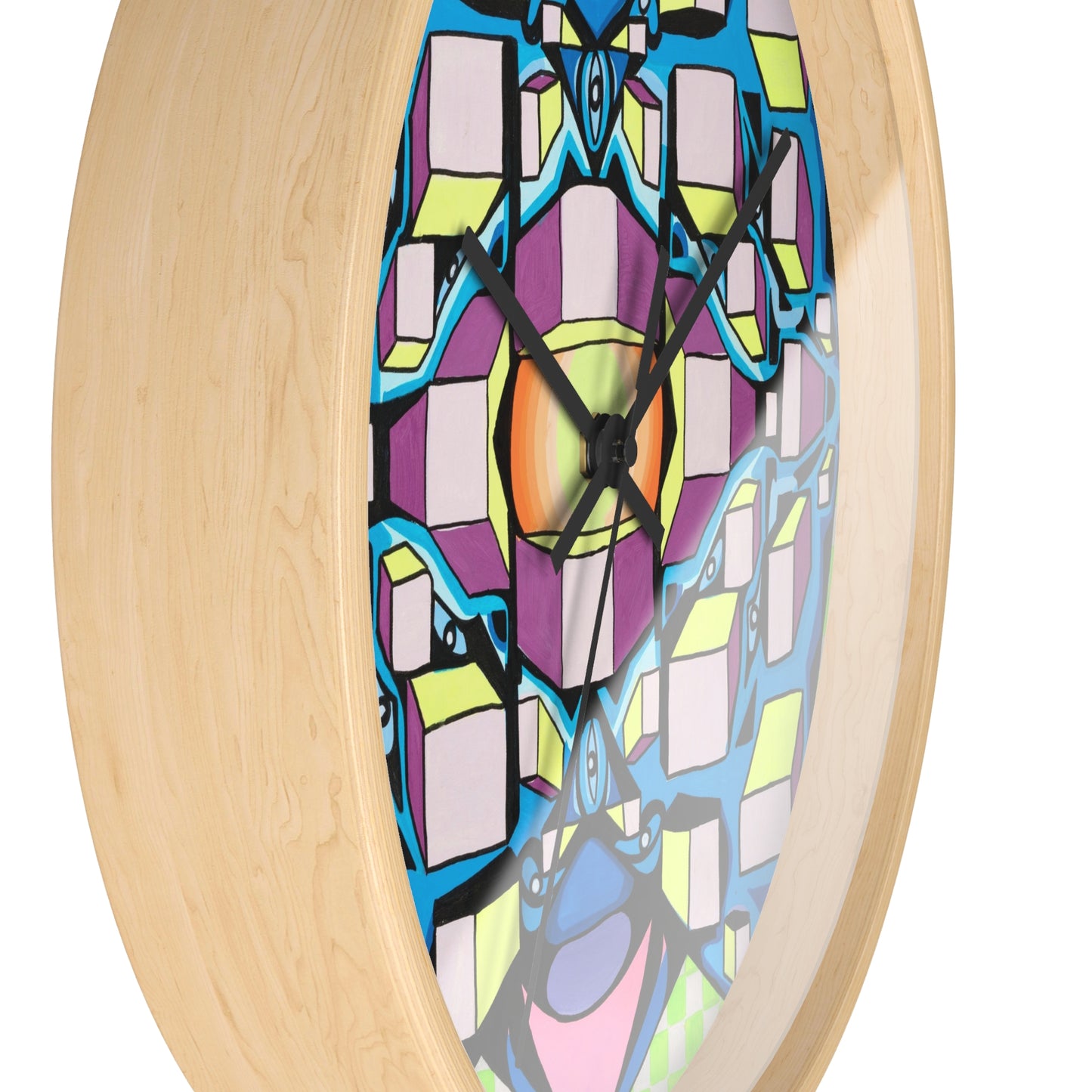 Reloj de pared de cuadrados