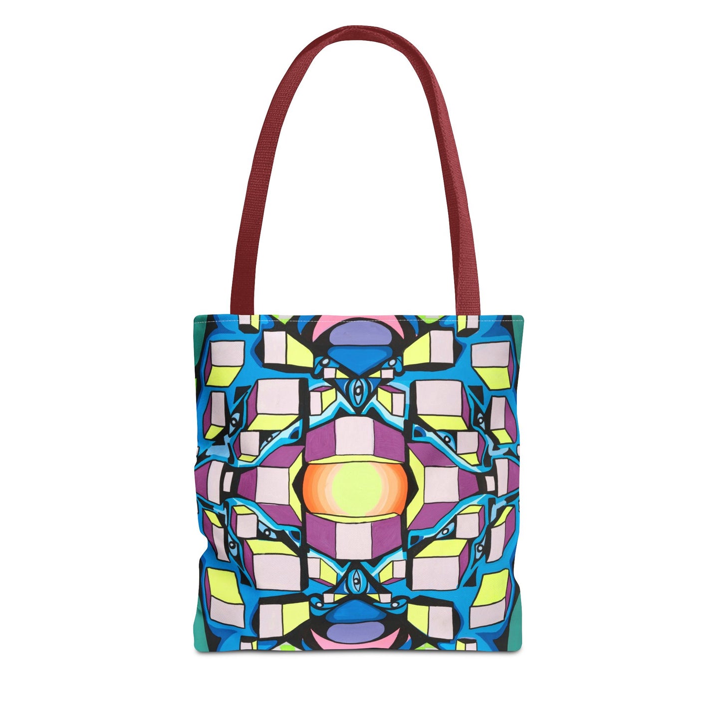 Bolsa de mano con cuadrados (AOP)