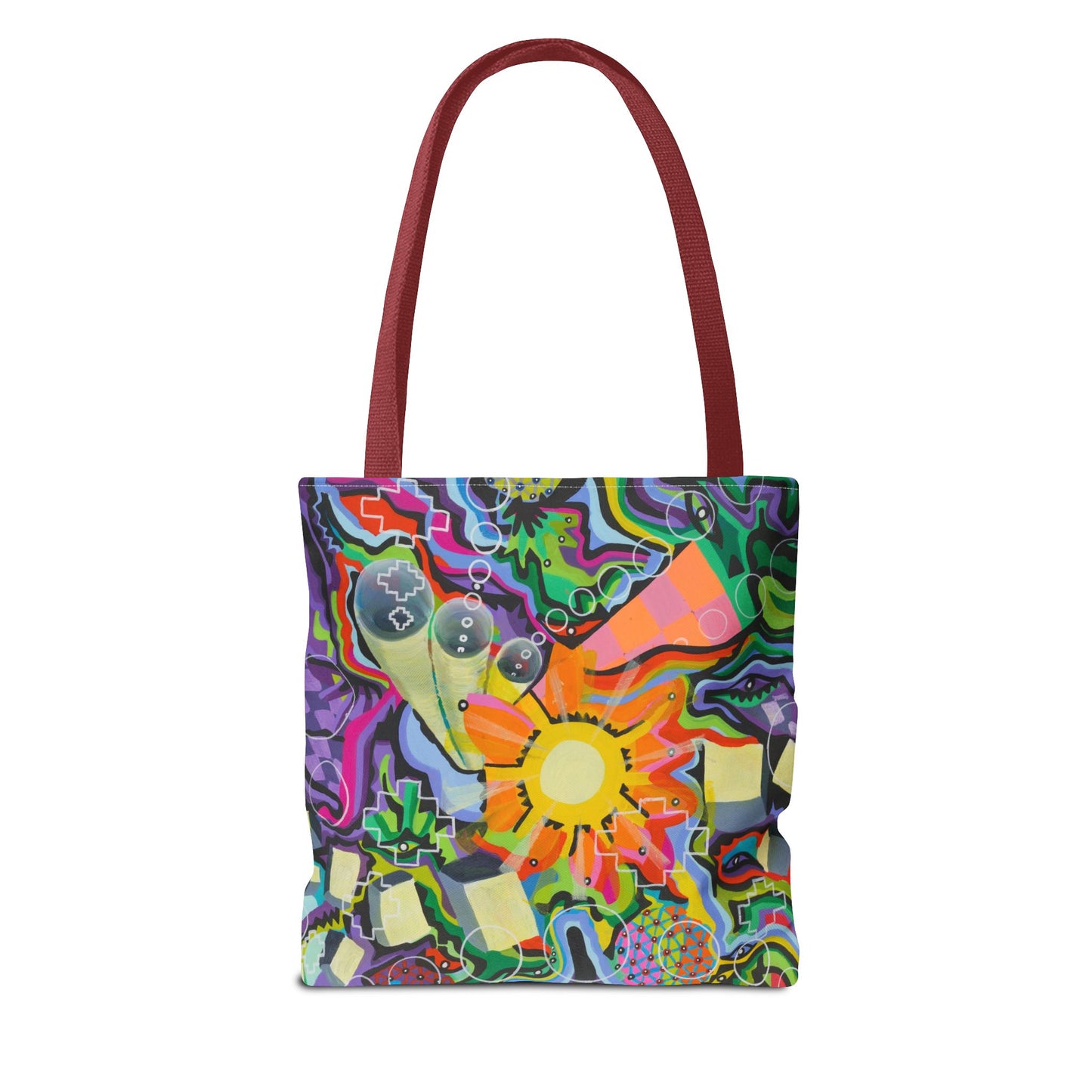 Bolsa de mano con crisantemos (AOP)