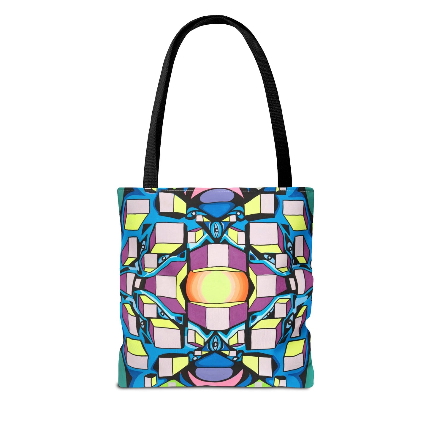Bolsa de mano con cuadrados (AOP)