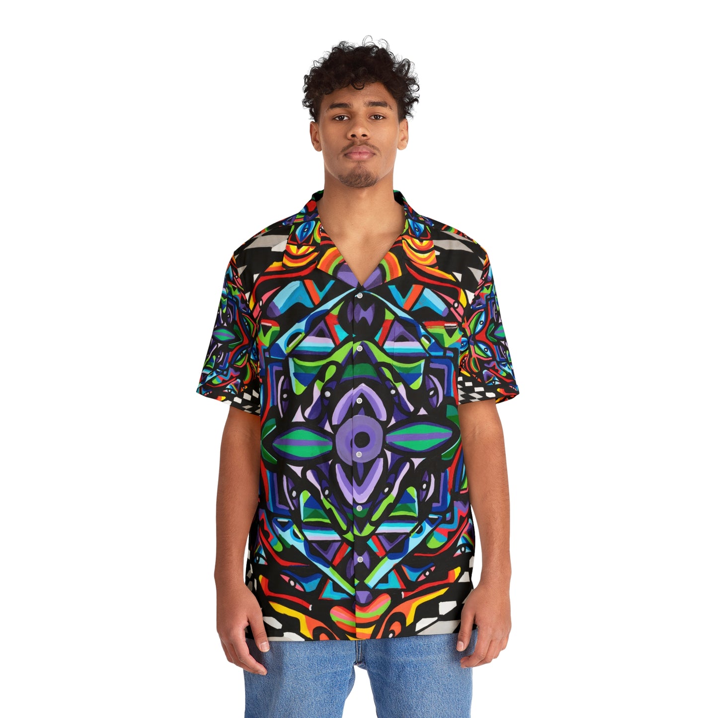 Iron vortex Men's Hawaiian Shirt (AOP)