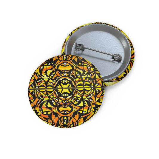 Botones personalizados con luz solar de color naranja