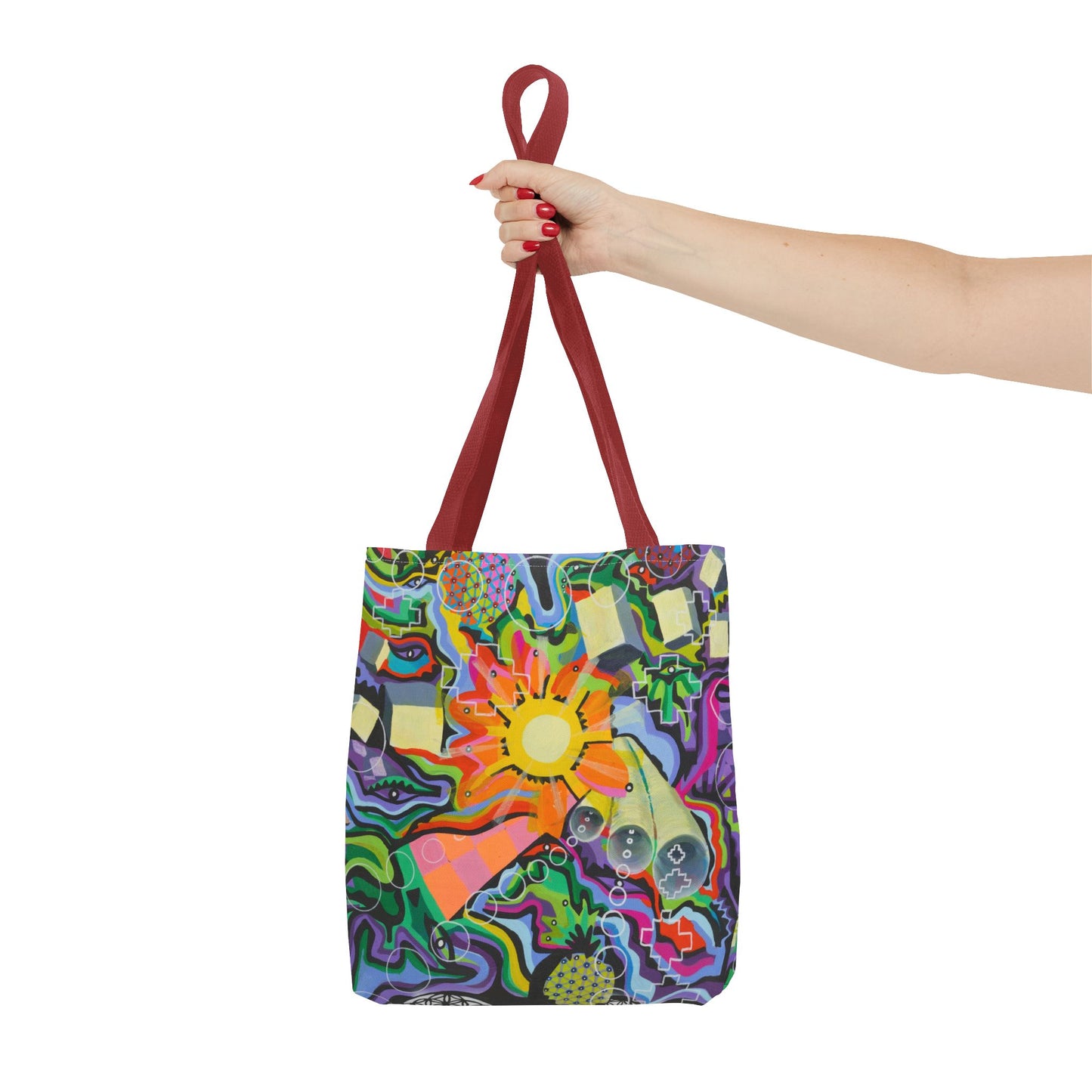 Bolsa de mano con crisantemos (AOP)